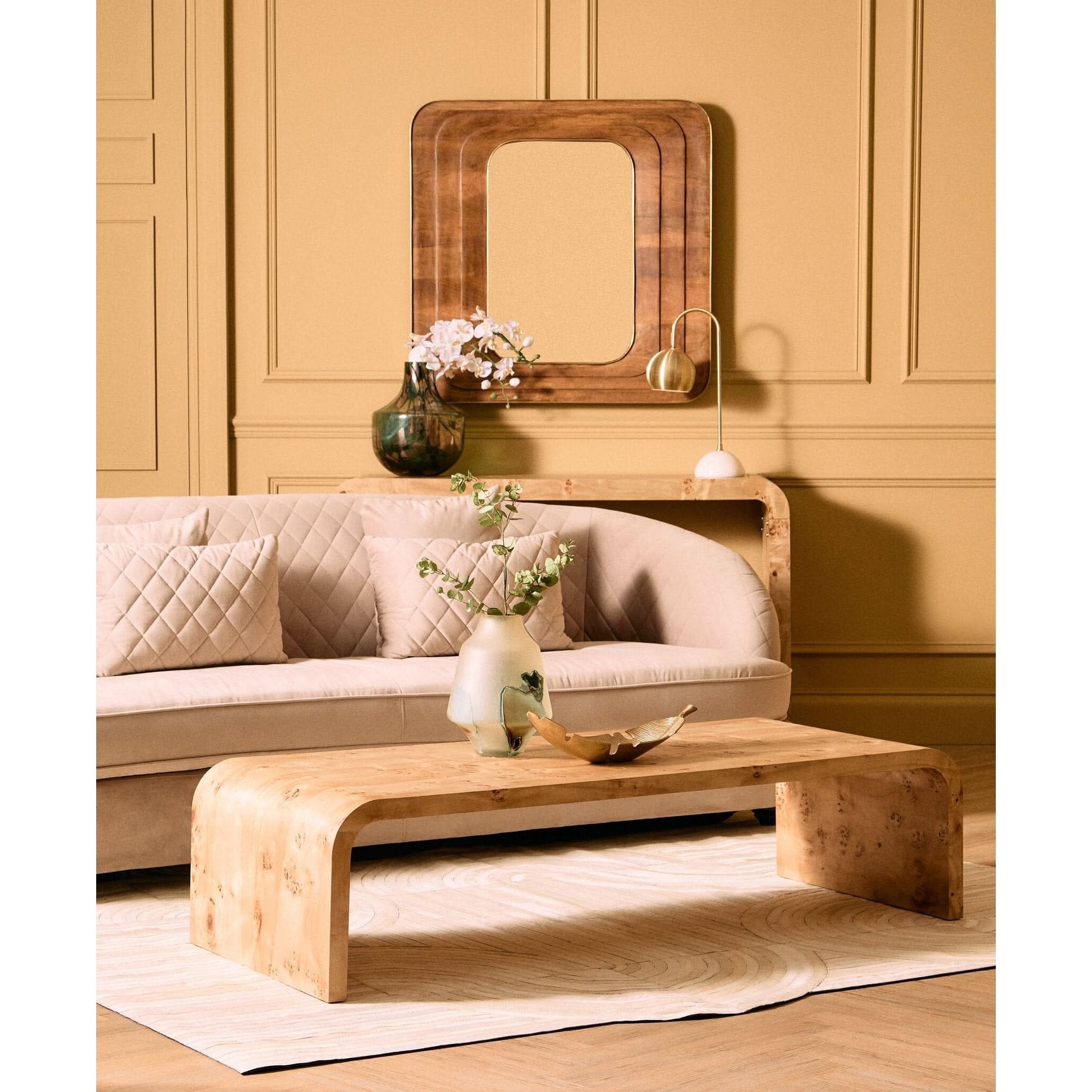 Prato Gold Finish Curved Leaf Dish   Nicholas John Interiors
