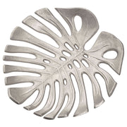 Prato Monstera Small Silver Finish Leaf Dish   Nicholas John Interiors