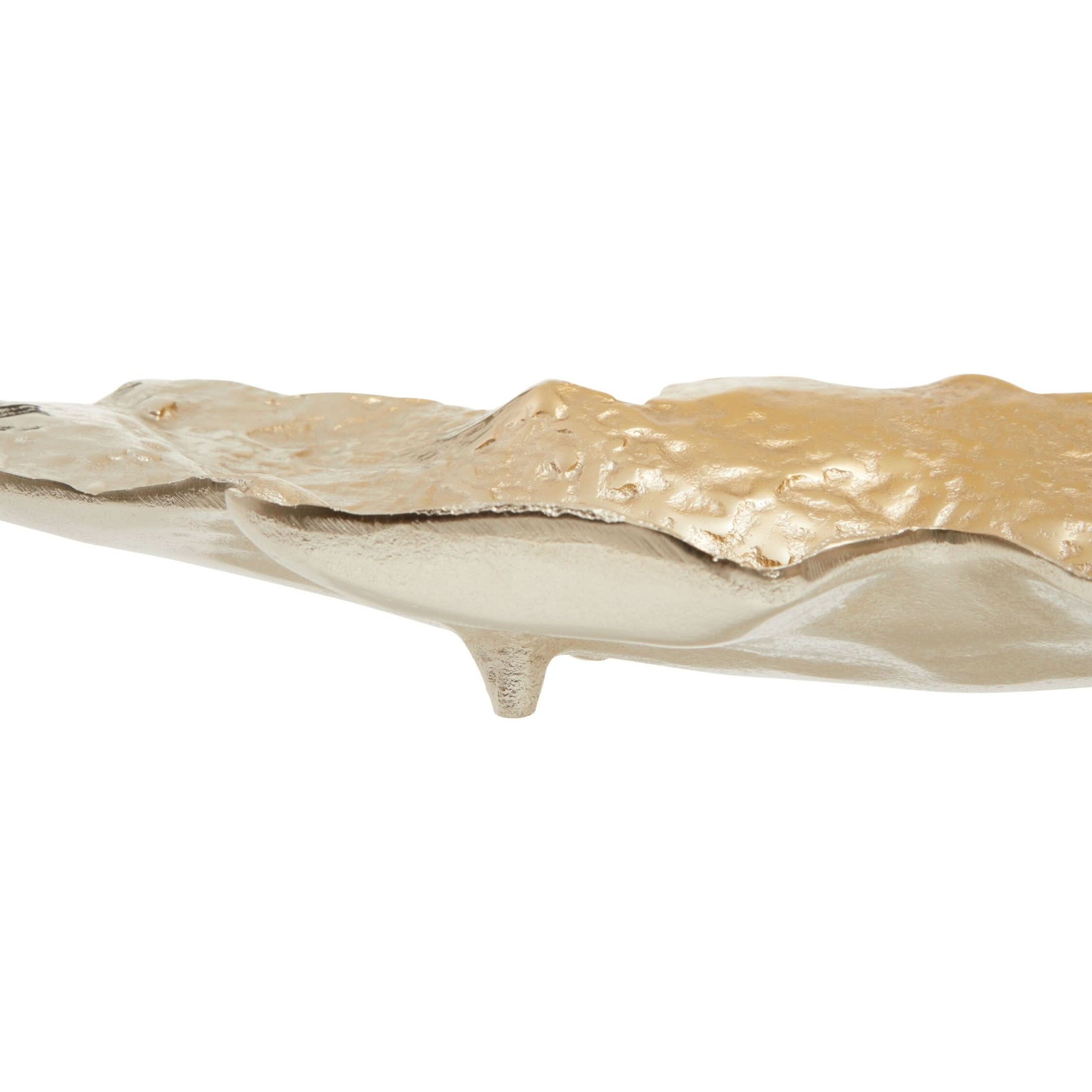 Dion Large Ombre Silver and Gold Finish Dish   Nicholas John Interiors