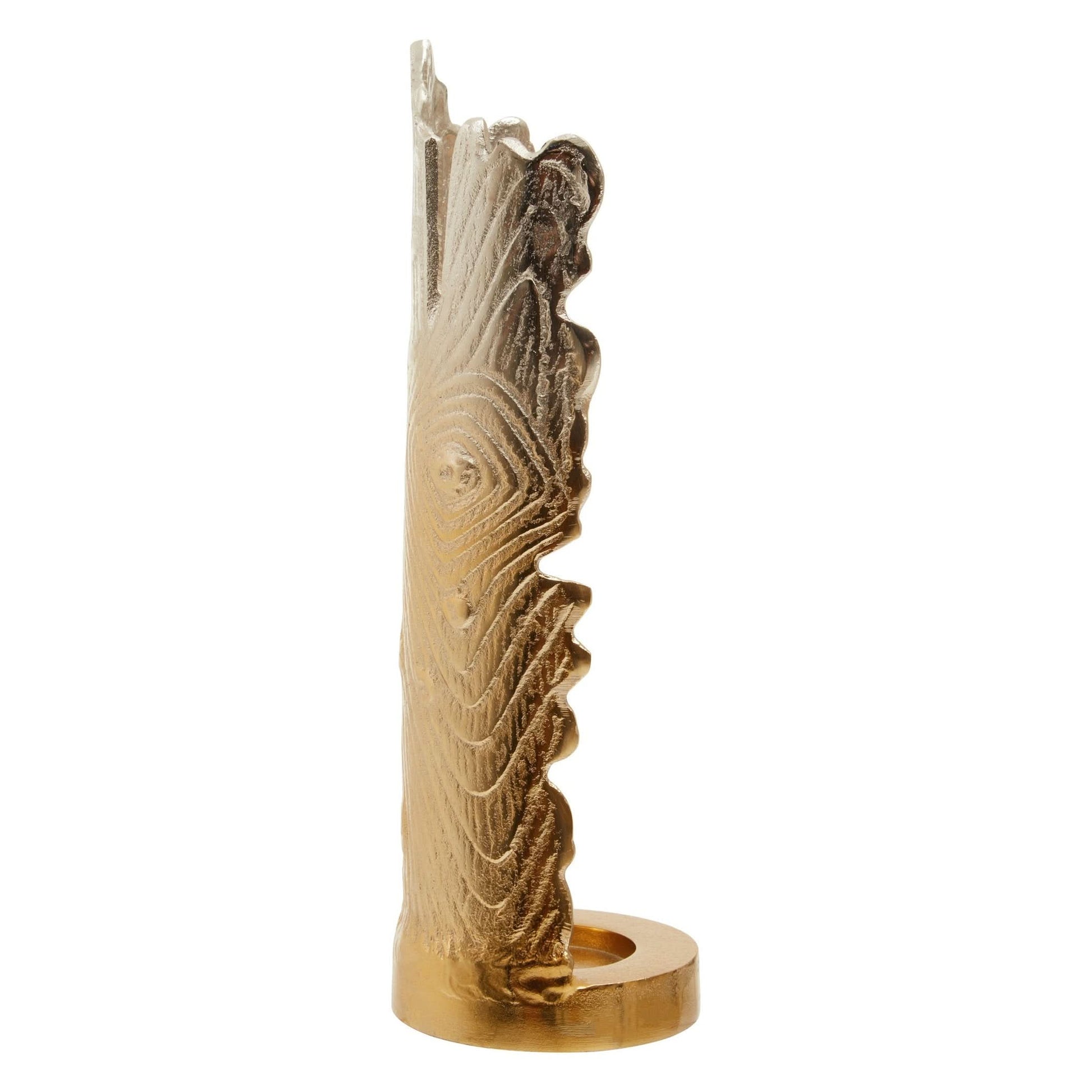 Dion Large Ombre Silver and Gold Finish Candle Holder   Nicholas John Interiors