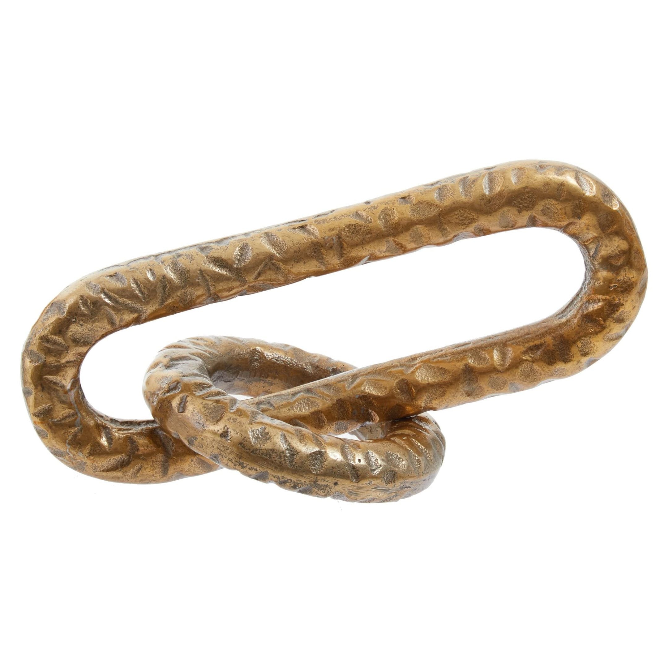 Prato Hammered Gold Chain Sculpture   Nicholas John Interiors