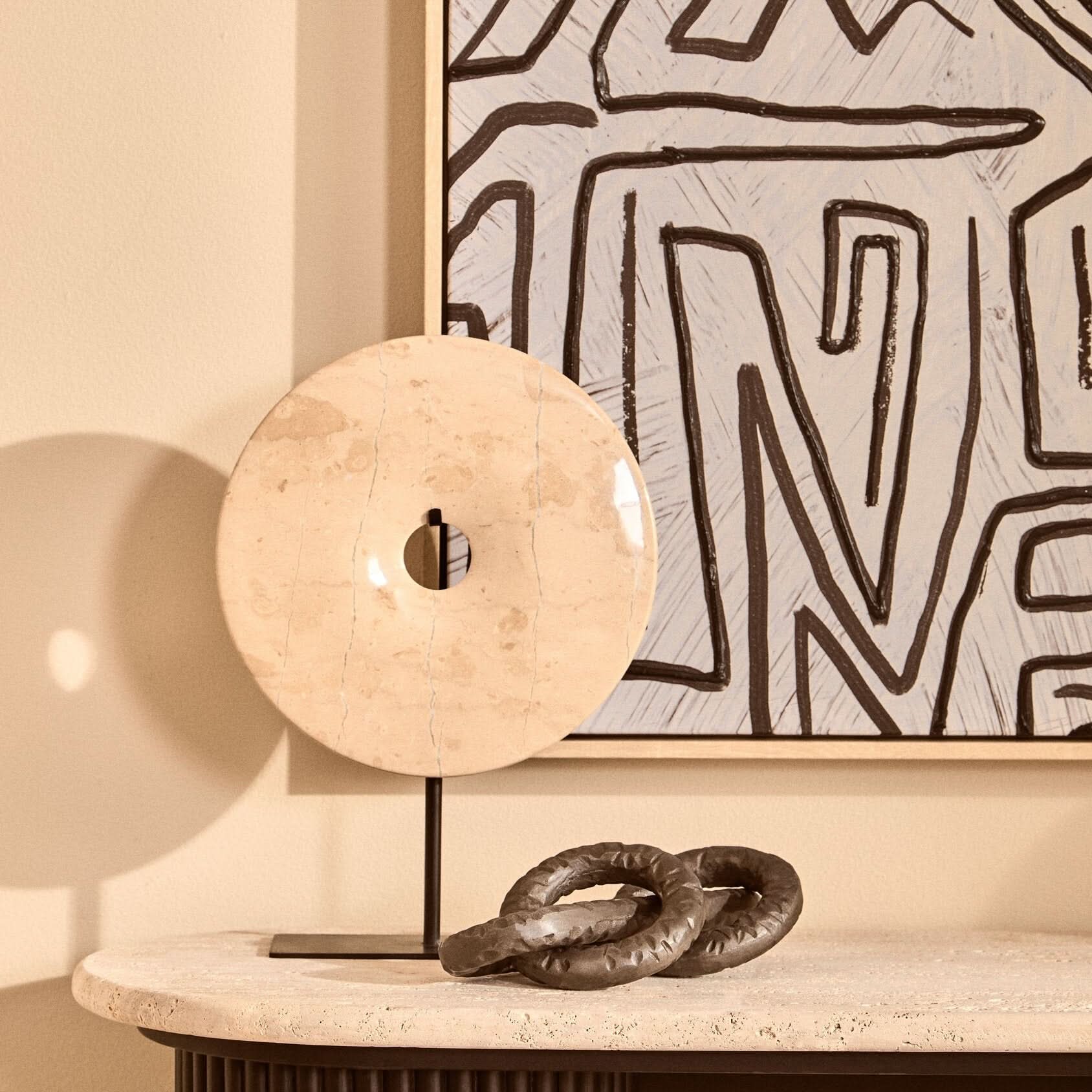 Prato Grey Chain Sculpture   Nicholas John Interiors