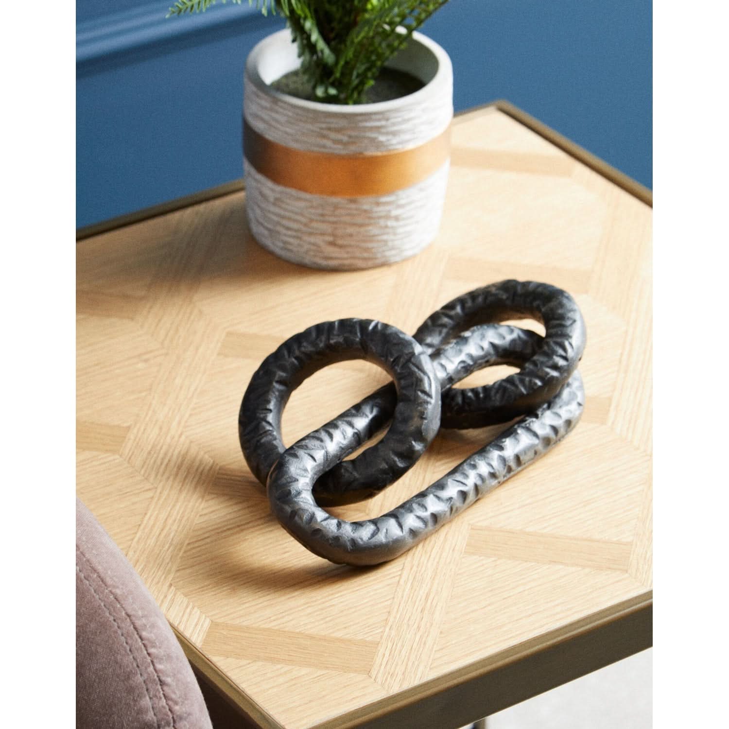 Prato Grey Chain Sculpture   Nicholas John Interiors