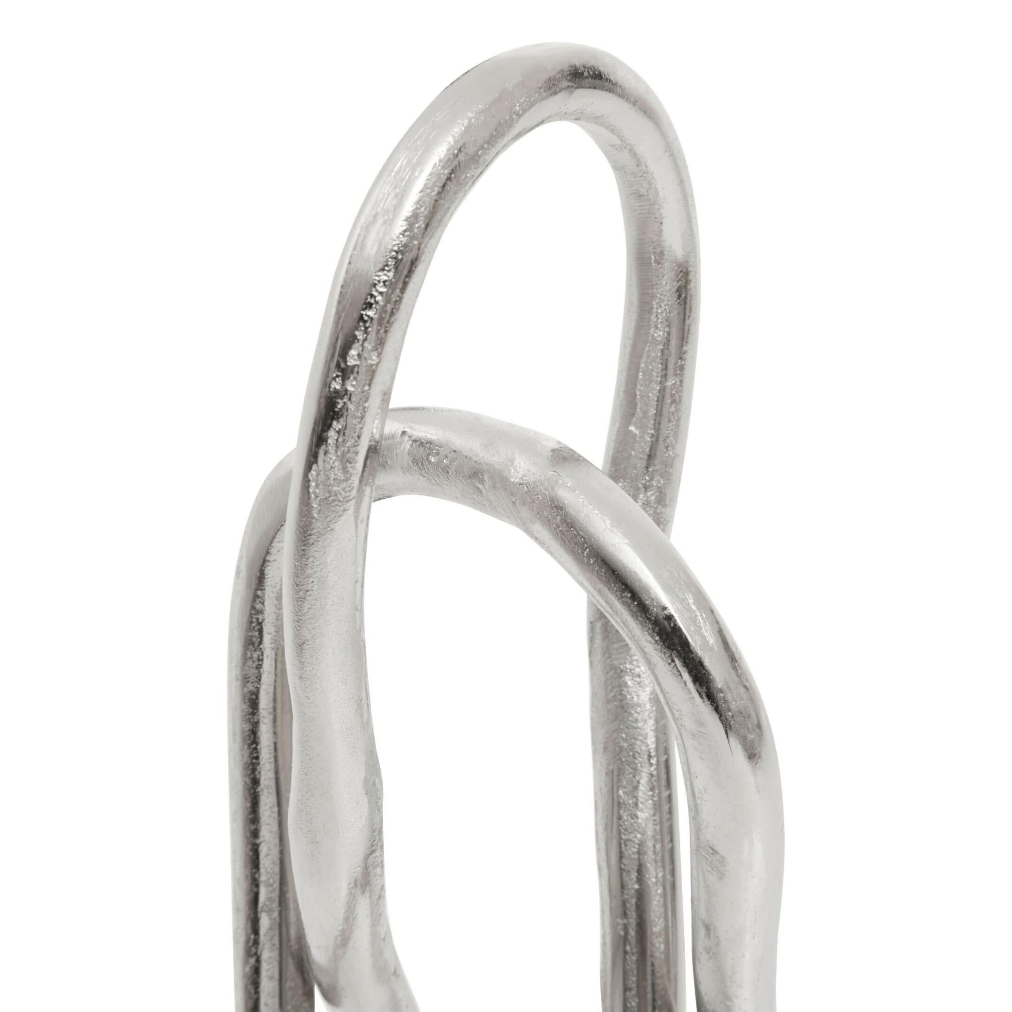 Prato Large Nickel Finish Sculpture   Nicholas John Interiors