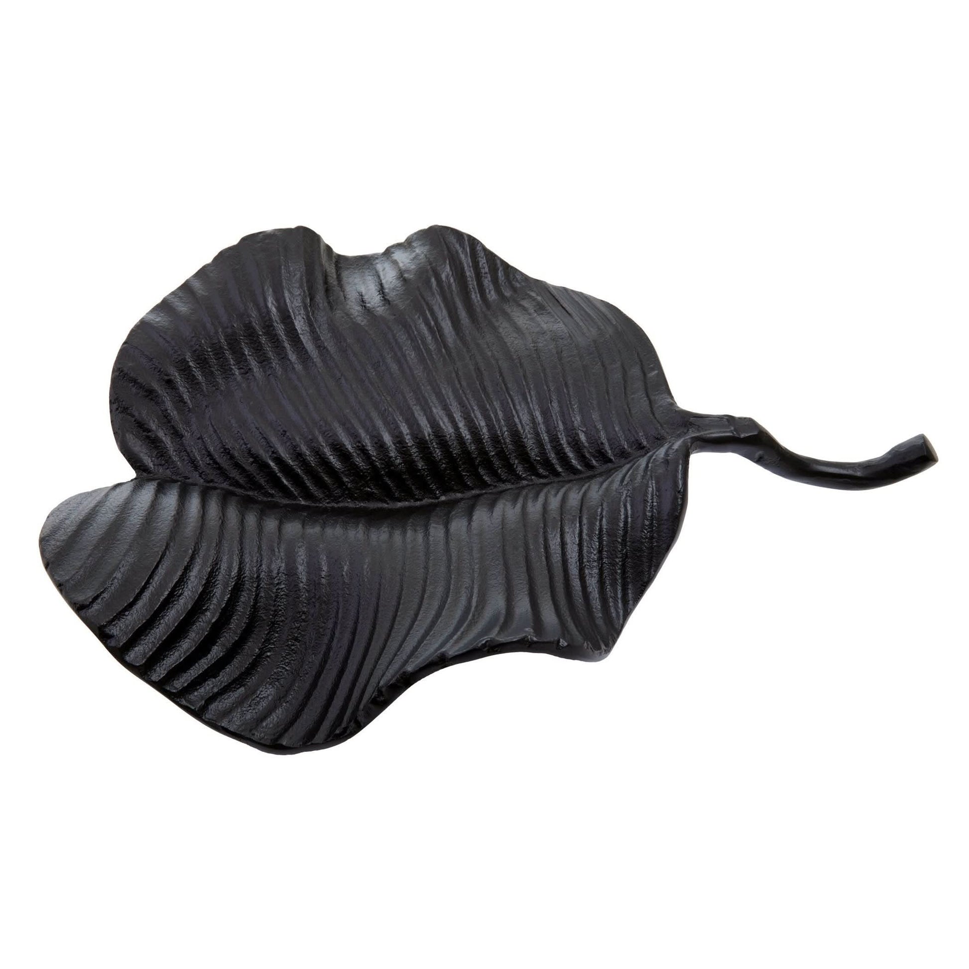 Prato Black Finish Leaf Dish   Nicholas John Interiors