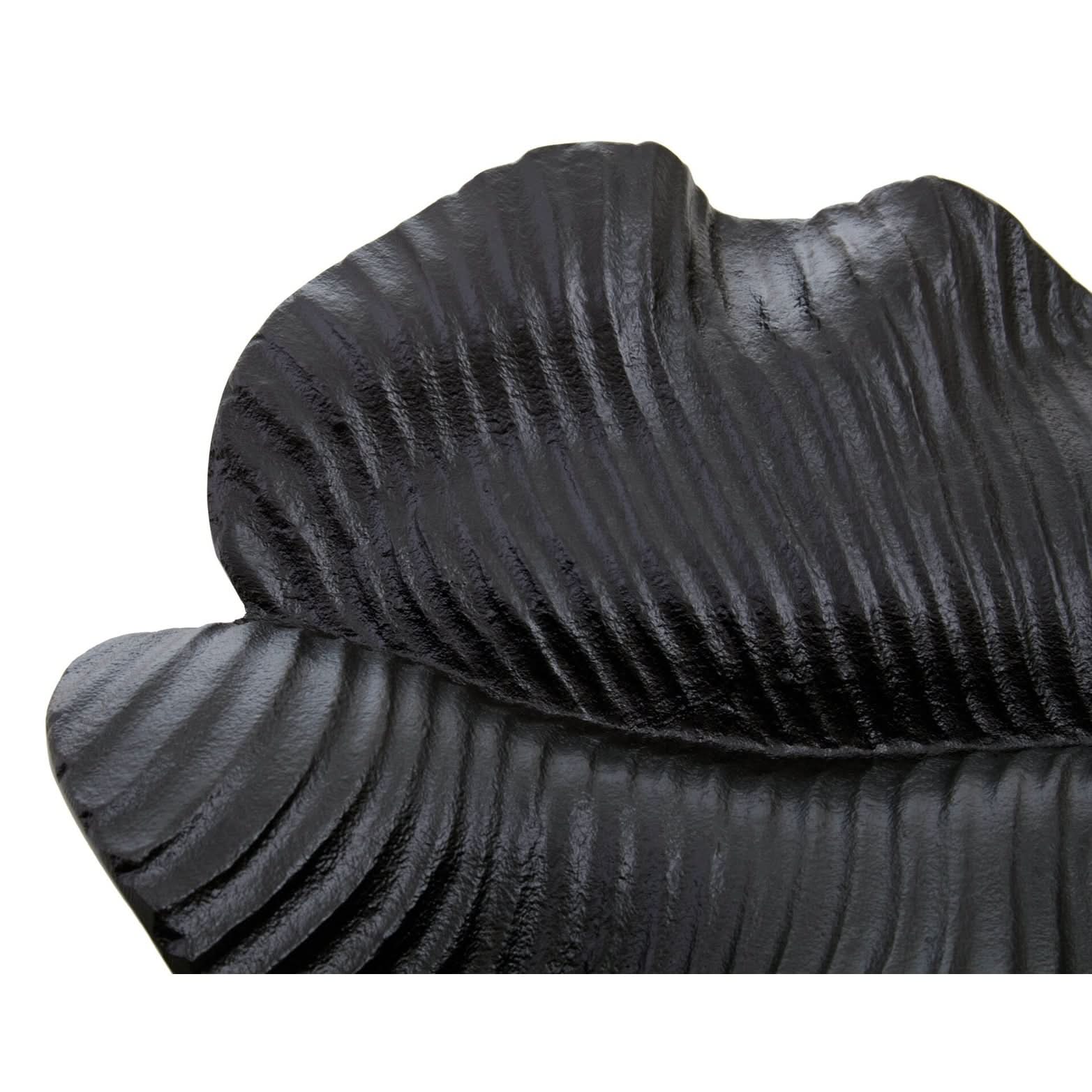 Prato Black Finish Leaf Dish   Nicholas John Interiors