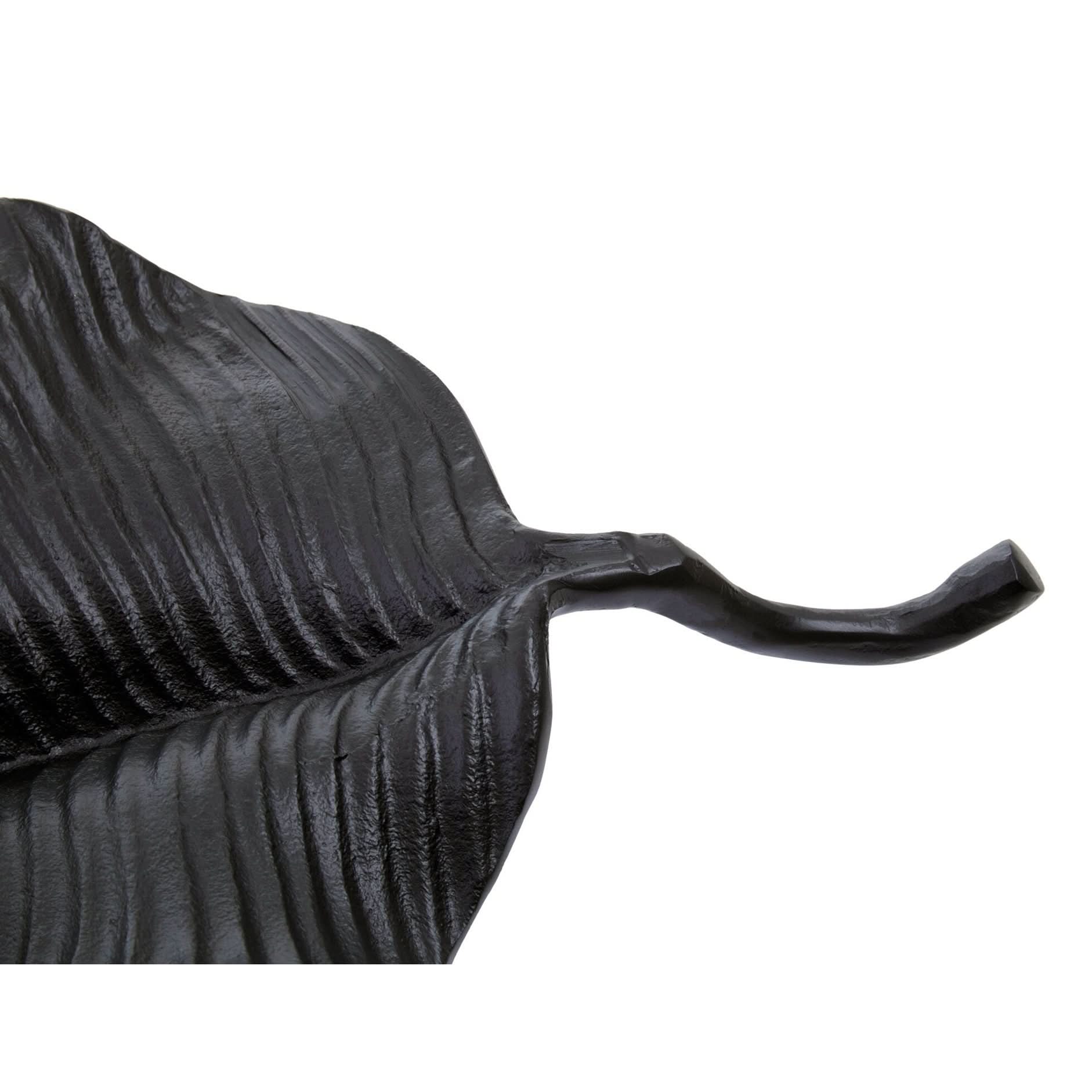 Prato Black Finish Leaf Dish   Nicholas John Interiors