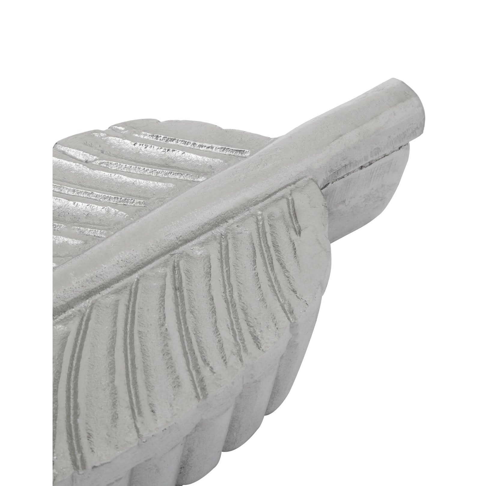 Prato Silver Finish Plume Box   Nicholas John Interiors