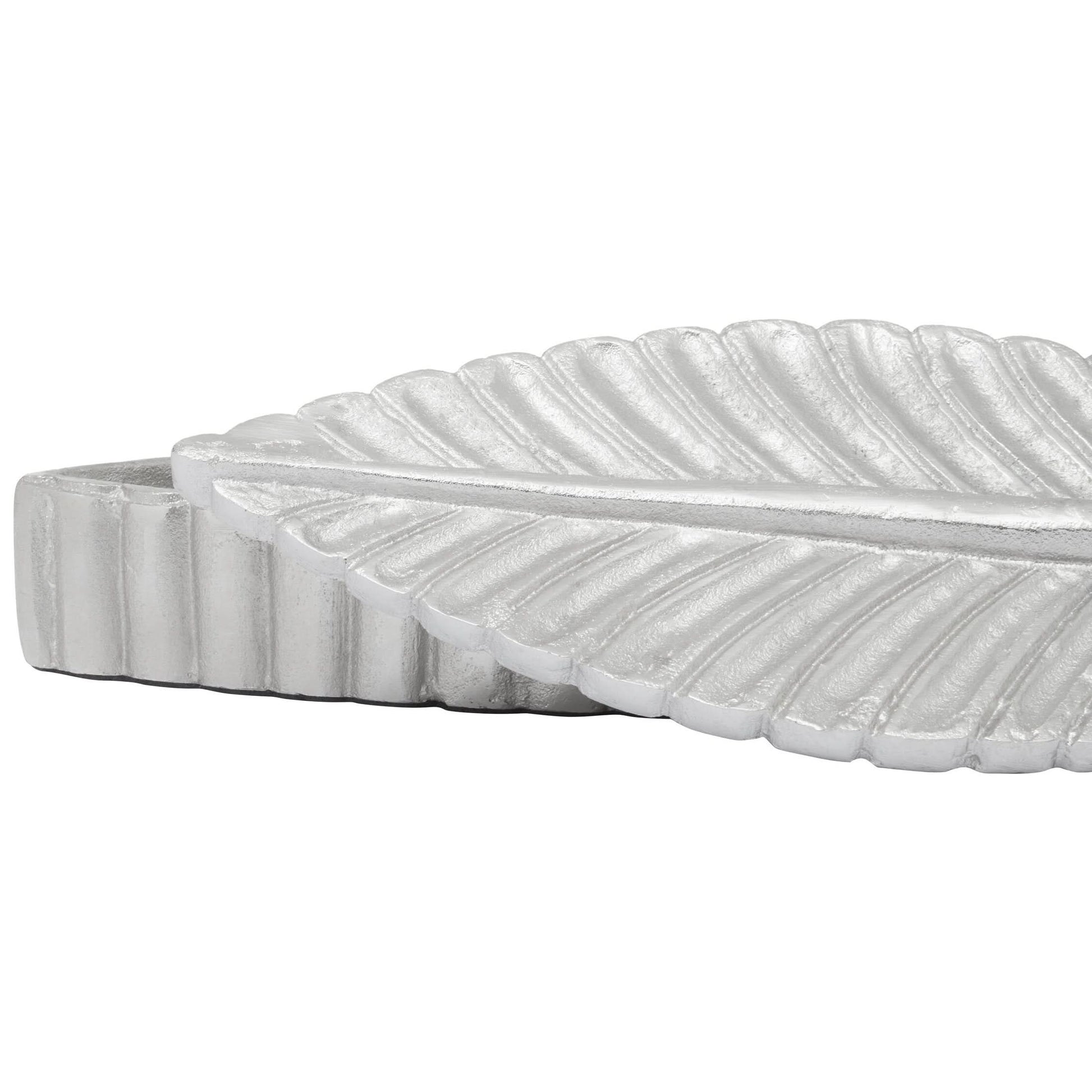 Prato Silver Finish Plume Box   Nicholas John Interiors
