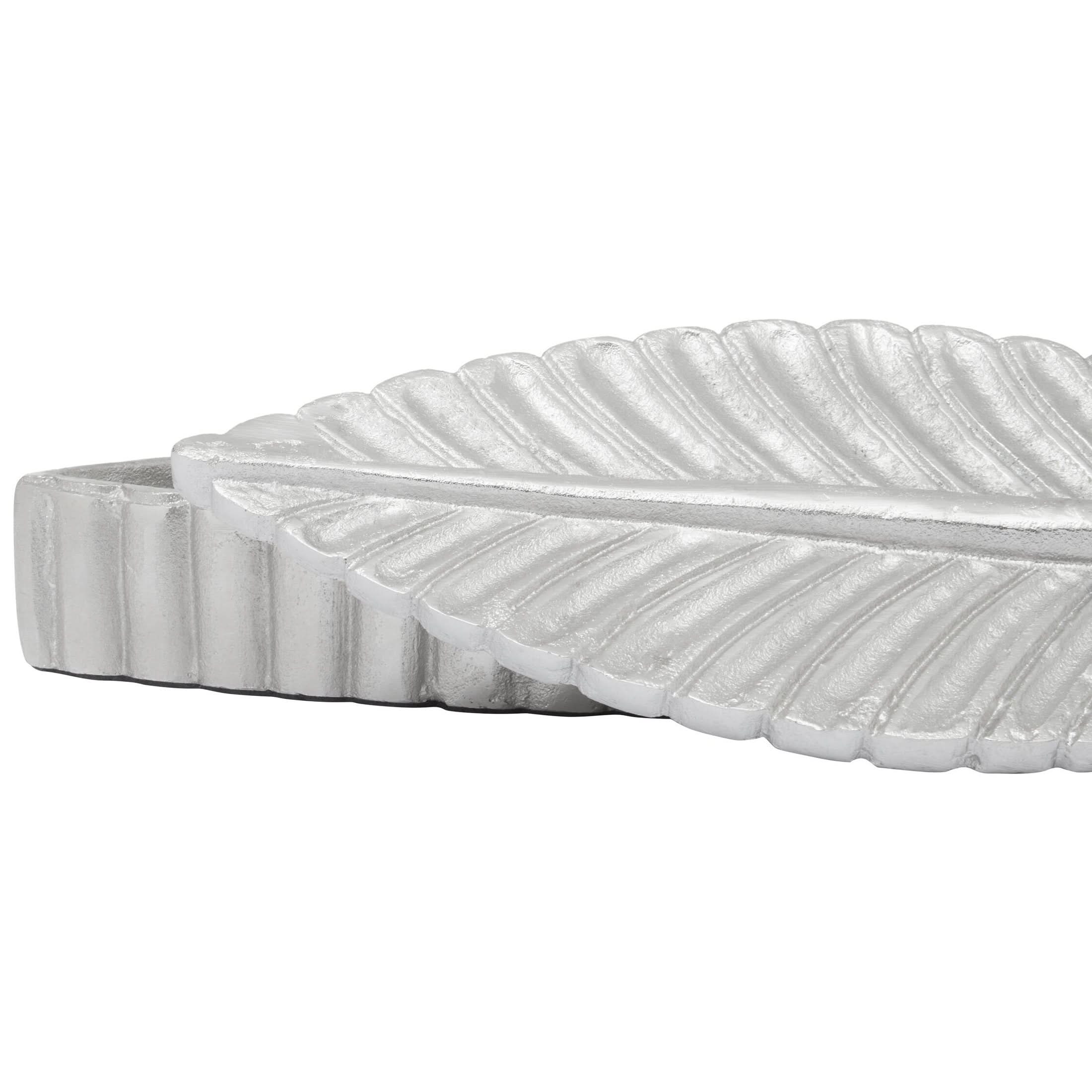 Prato Silver Finish Plume Box   Nicholas John Interiors