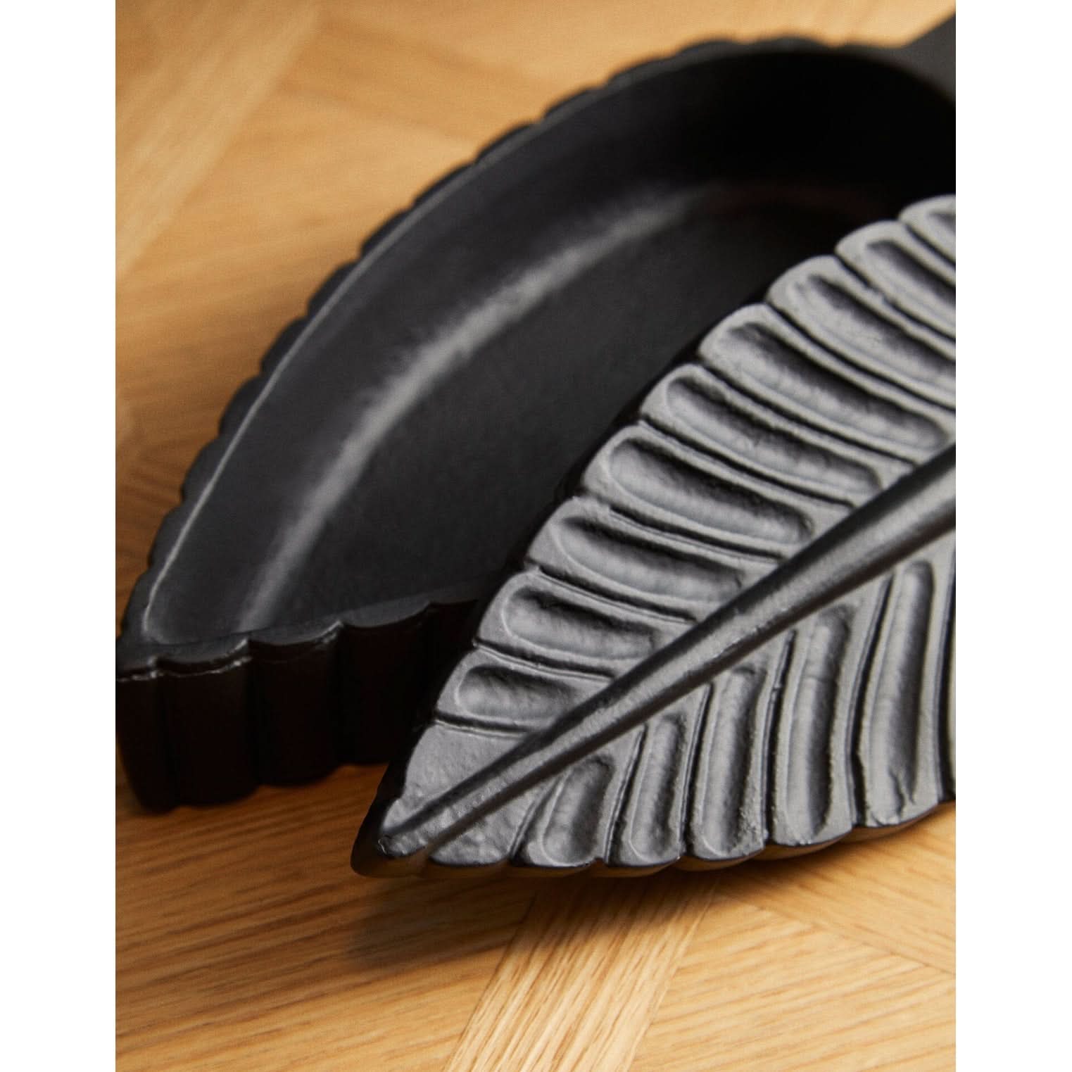 Prato Black Finish Plume Box   Nicholas John Interiors