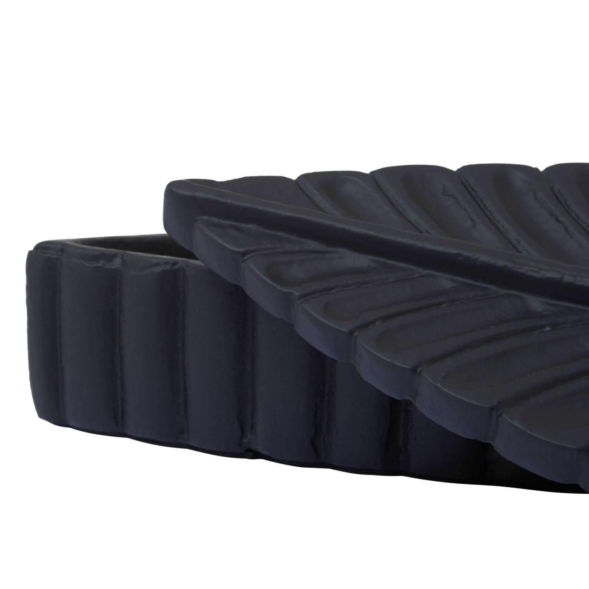 Prato Black Finish Plume Box   Nicholas John Interiors