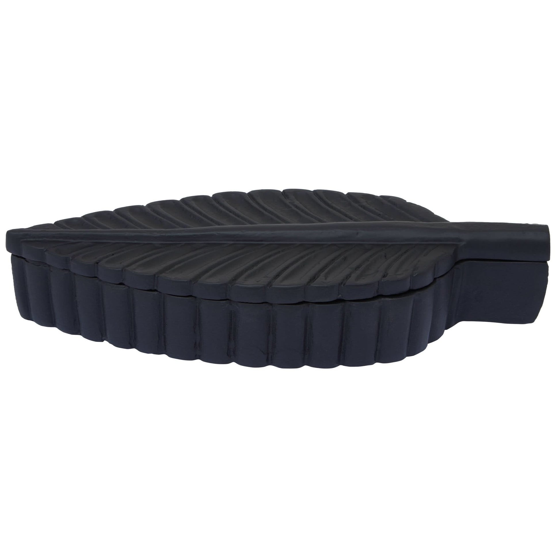 Prato Black Finish Plume Box   Nicholas John Interiors