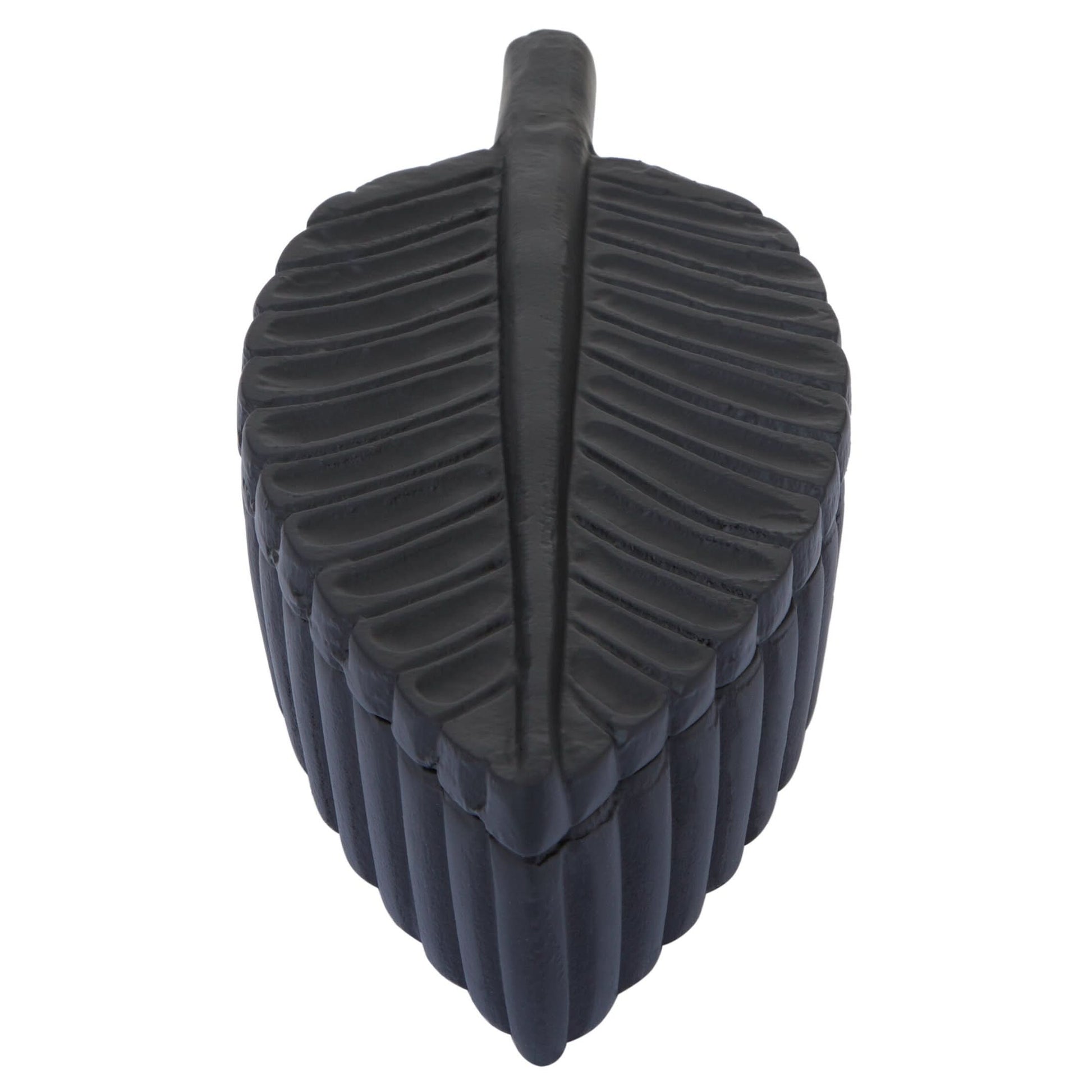 Prato Black Finish Plume Box   Nicholas John Interiors