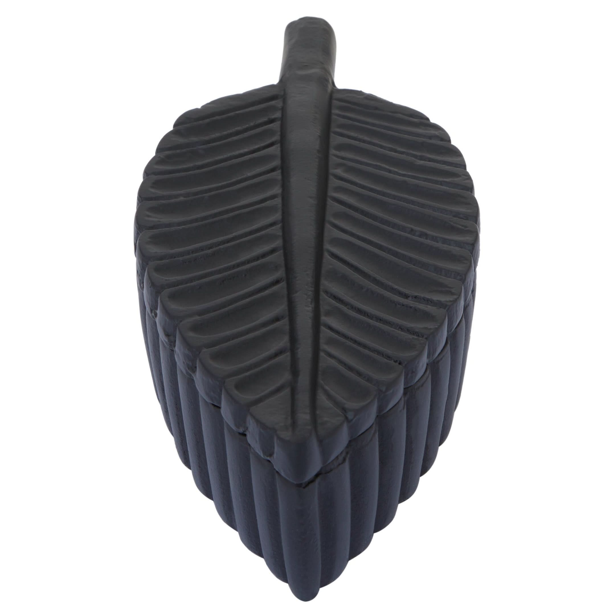 Prato Black Finish Plume Box   Nicholas John Interiors