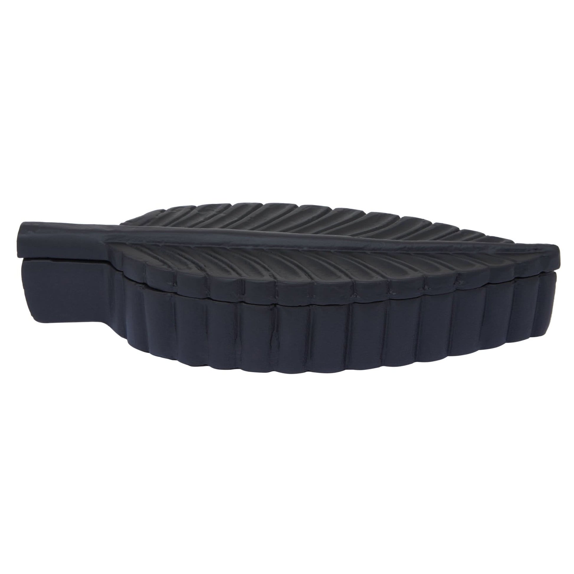 Prato Black Finish Plume Box   Nicholas John Interiors