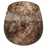 Garan Brown Marble Effect Small Candle Holder   Nicholas John Interiors