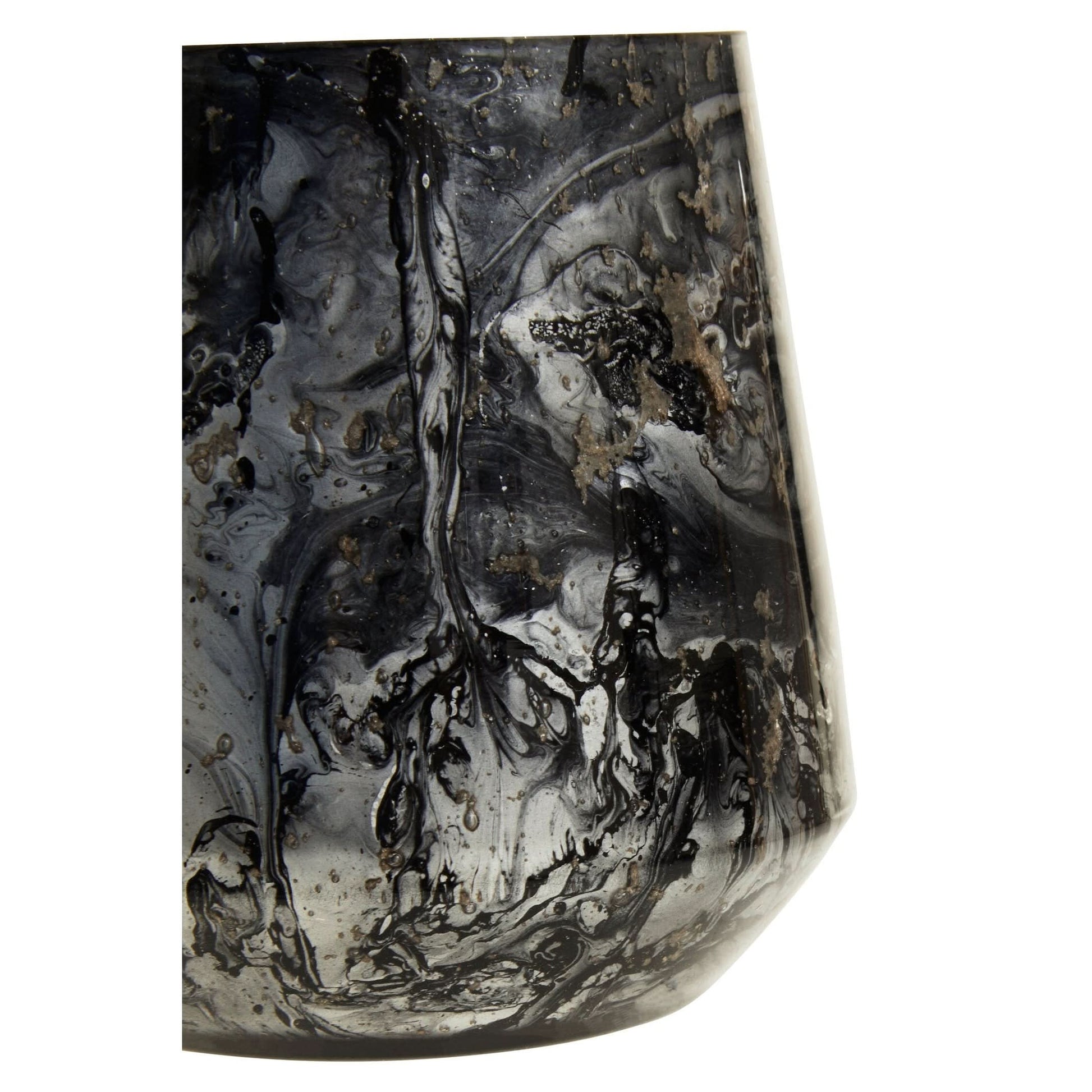 Garan Grey Marble Effect Candle Holder   Nicholas John Interiors