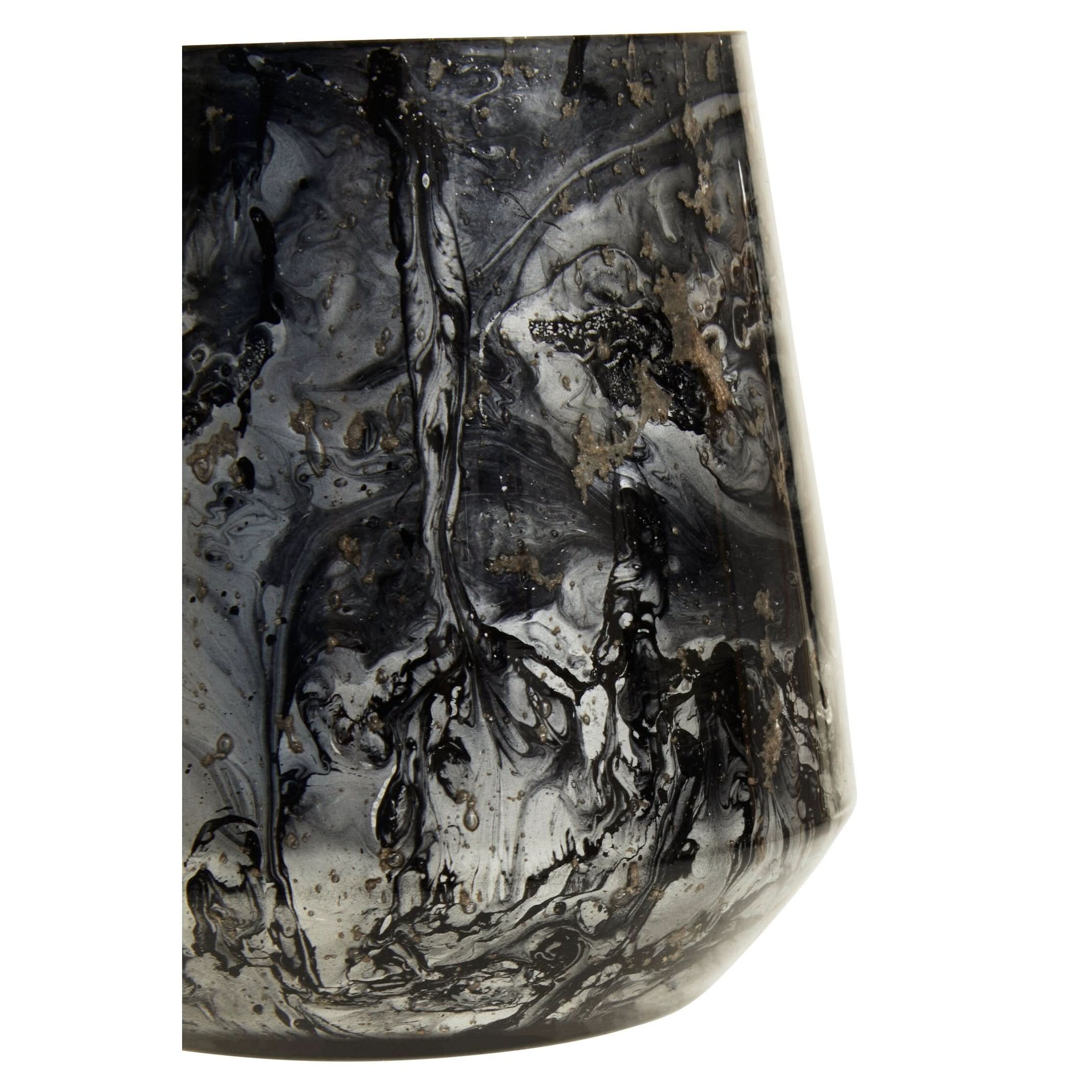Garan Grey Marble Effect Candle Holder   Nicholas John Interiors