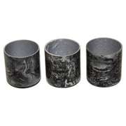 Garan Set Of 3 Grey Marble Effect Tealight Holders   Nicholas John Interiors