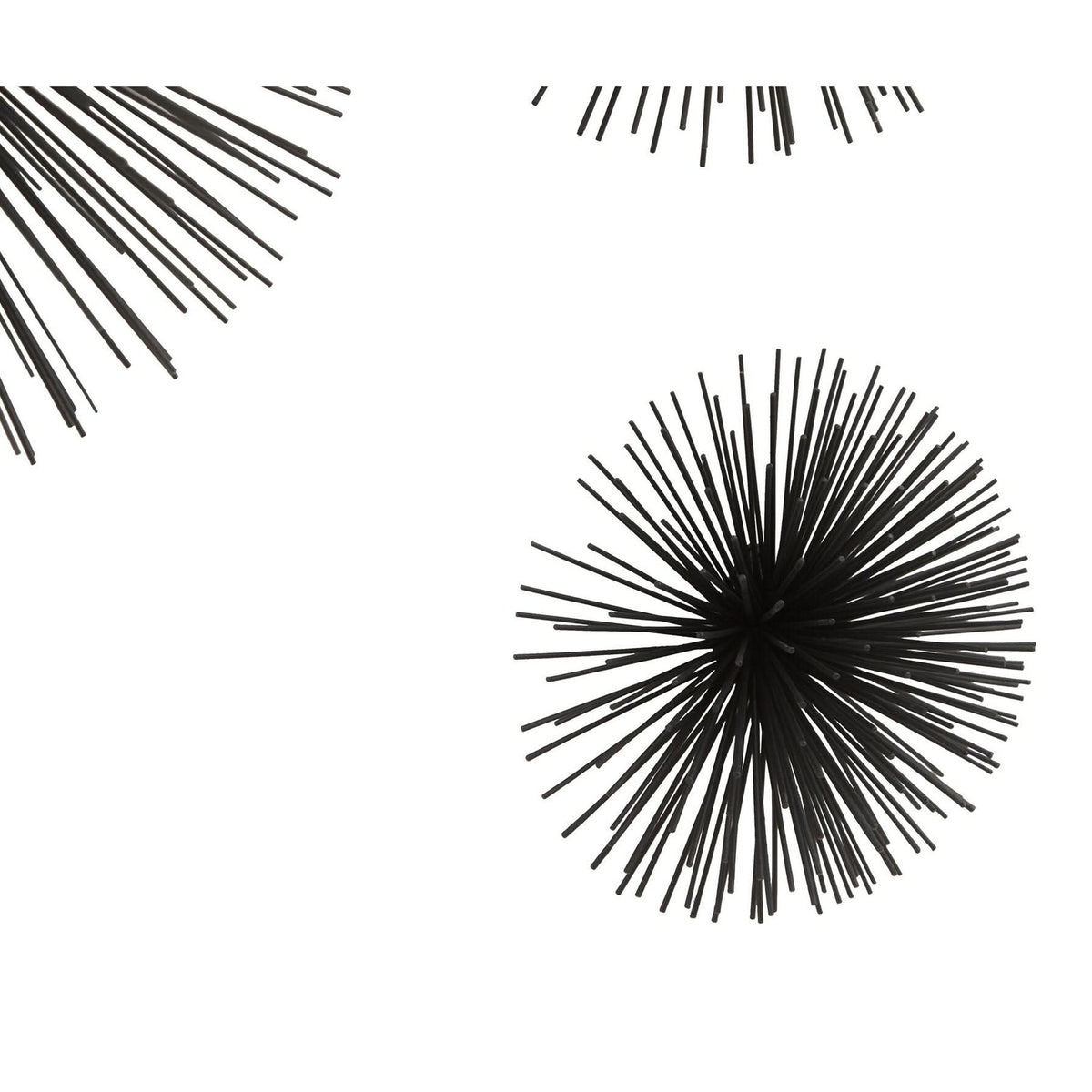 Mirano Set of 3 Black Finish Starburst Wall Decor   Nicholas John Interiors