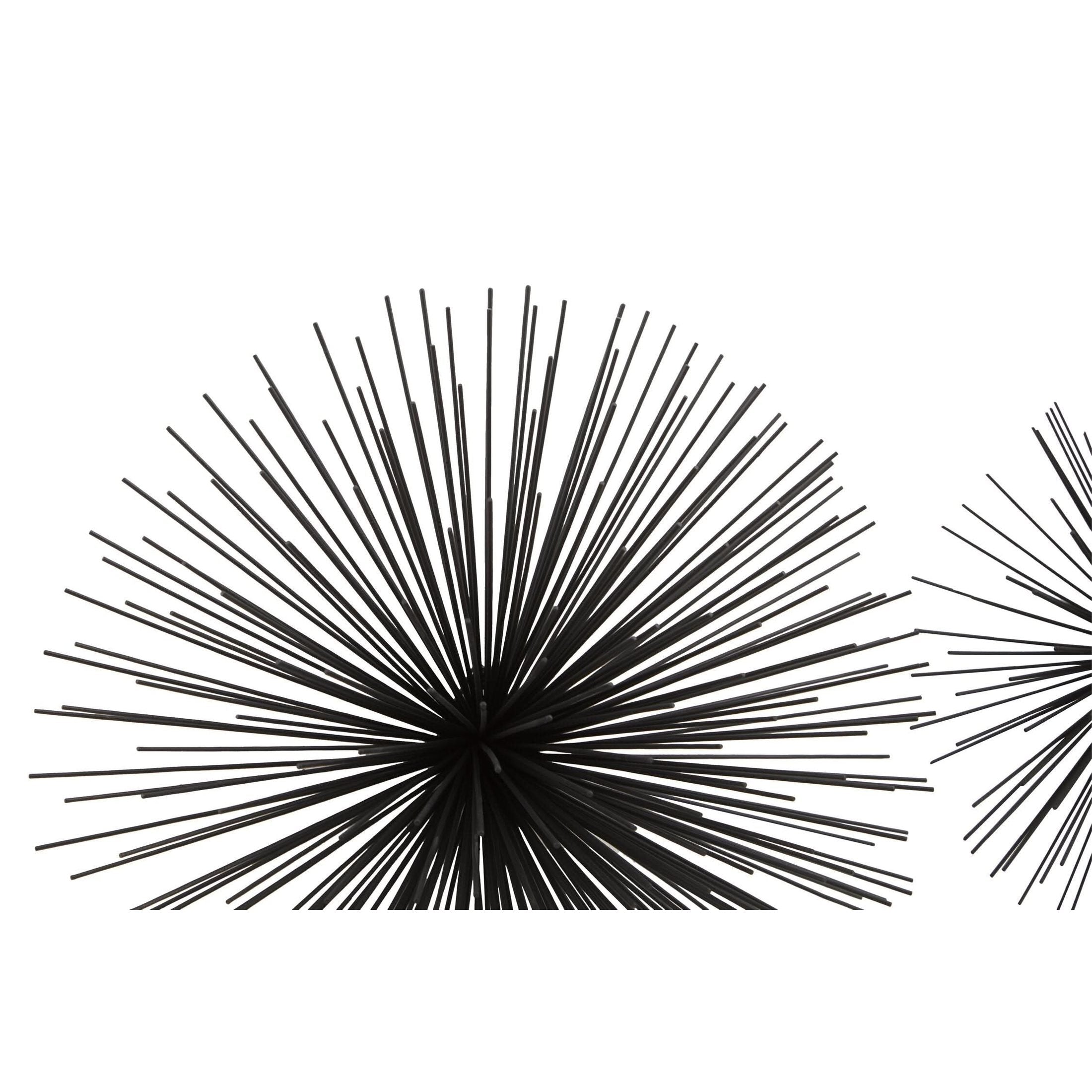 Mirano Set of 3 Black Finish Starburst Wall Decor   Nicholas John Interiors