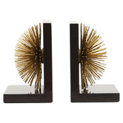 Mirano Set Of Two Gold Finish Starburst Bookends   Nicholas John Interiors