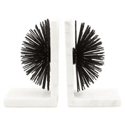 Mirano Set Of Two Black Finish Starburst Bookends   Nicholas John Interiors