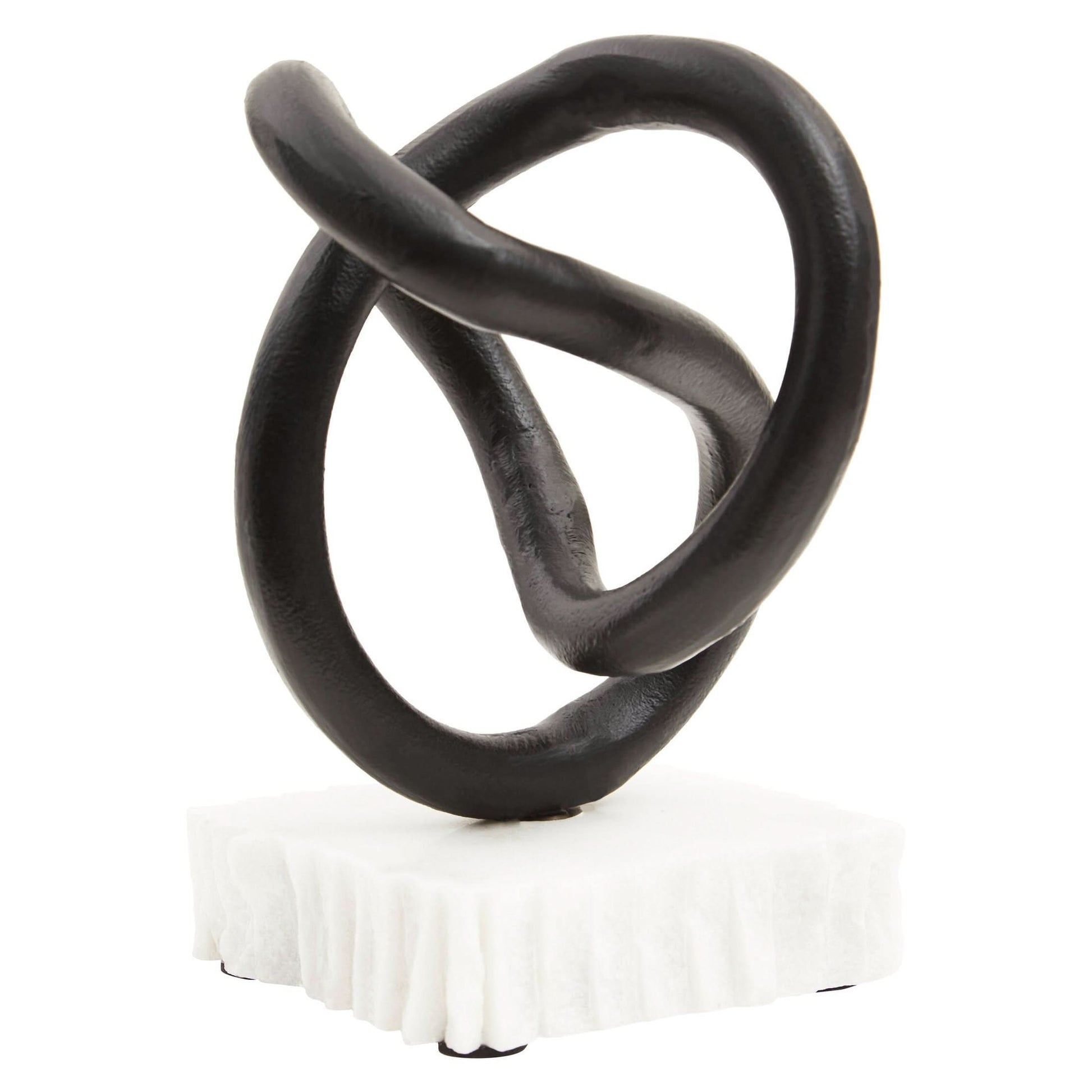 Mirano Matt Black Knot Sculpture   Nicholas John Interiors