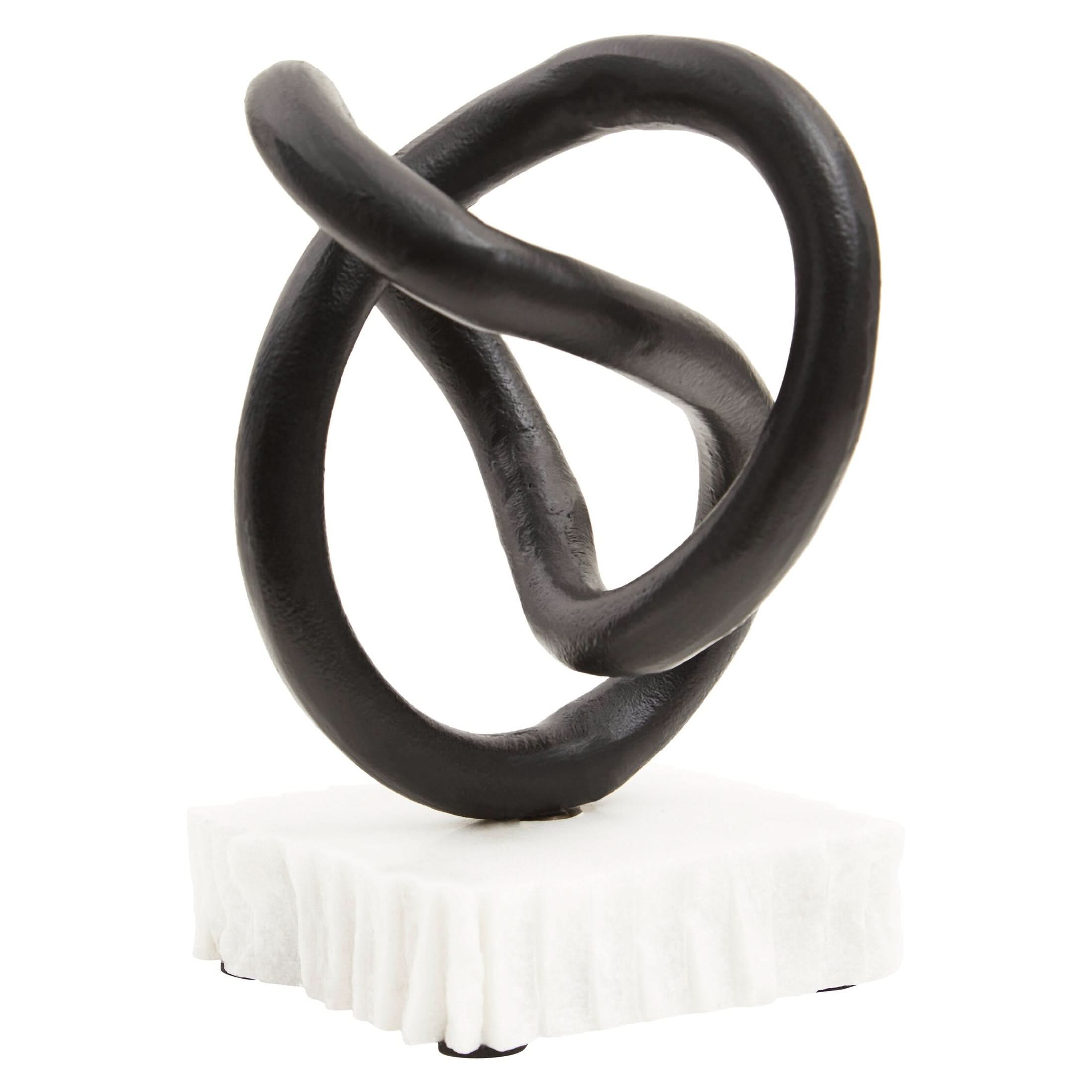 Mirano Matt Black Knot Sculpture   Nicholas John Interiors