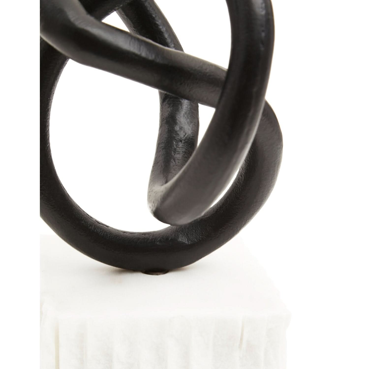 Mirano Matt Black Knot Sculpture   Nicholas John Interiors
