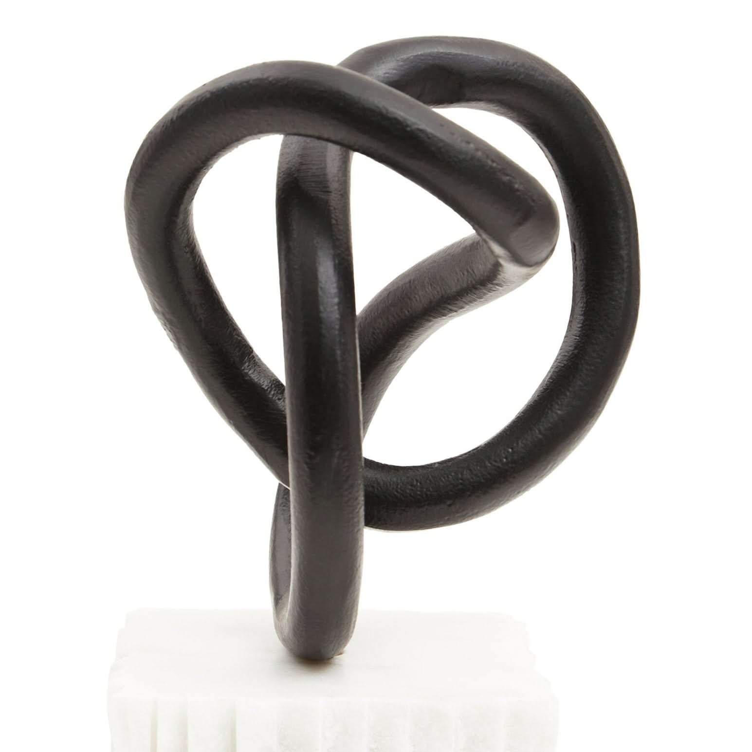 Mirano Matt Black Knot Sculpture   Nicholas John Interiors