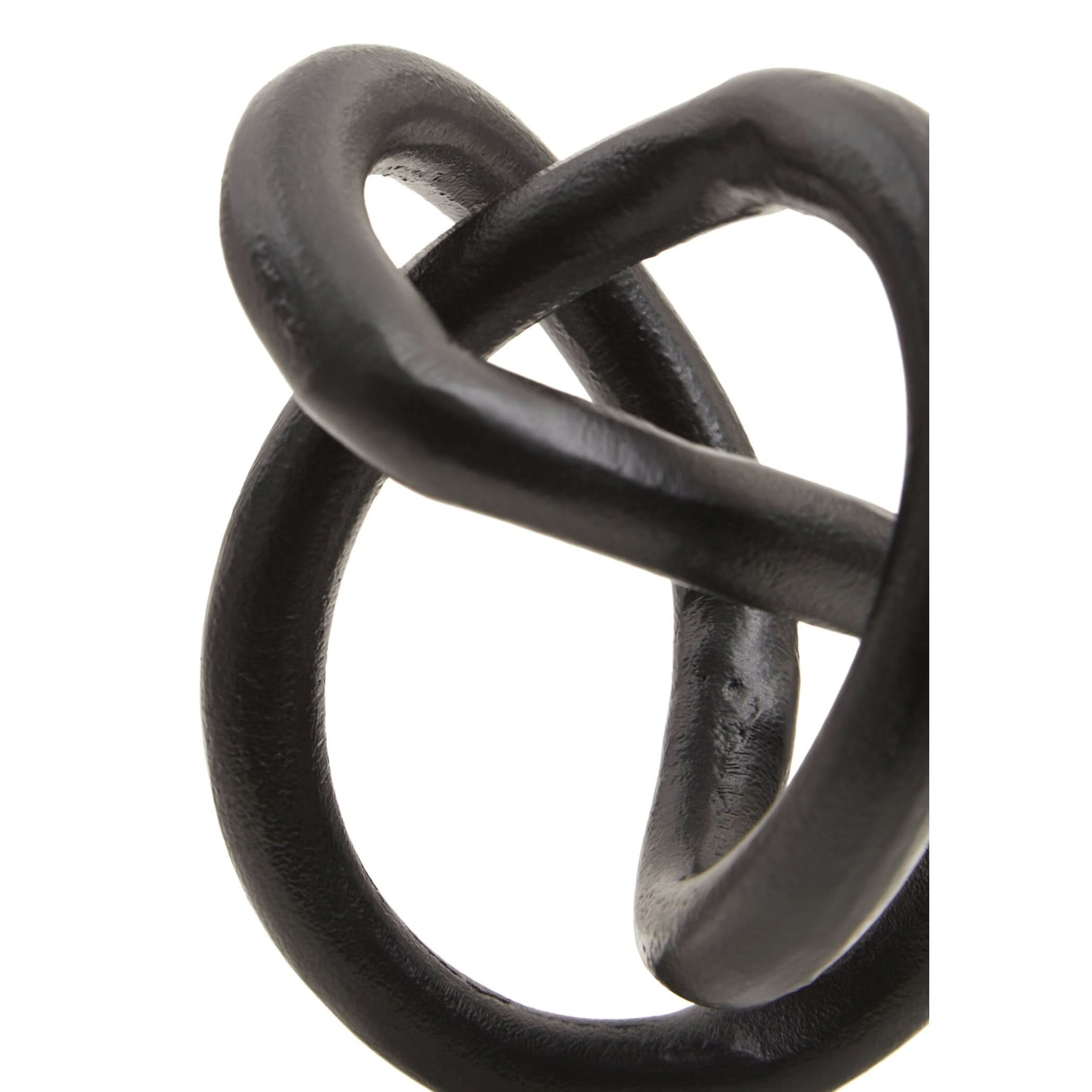 Mirano Matt Black Knot Sculpture   Nicholas John Interiors