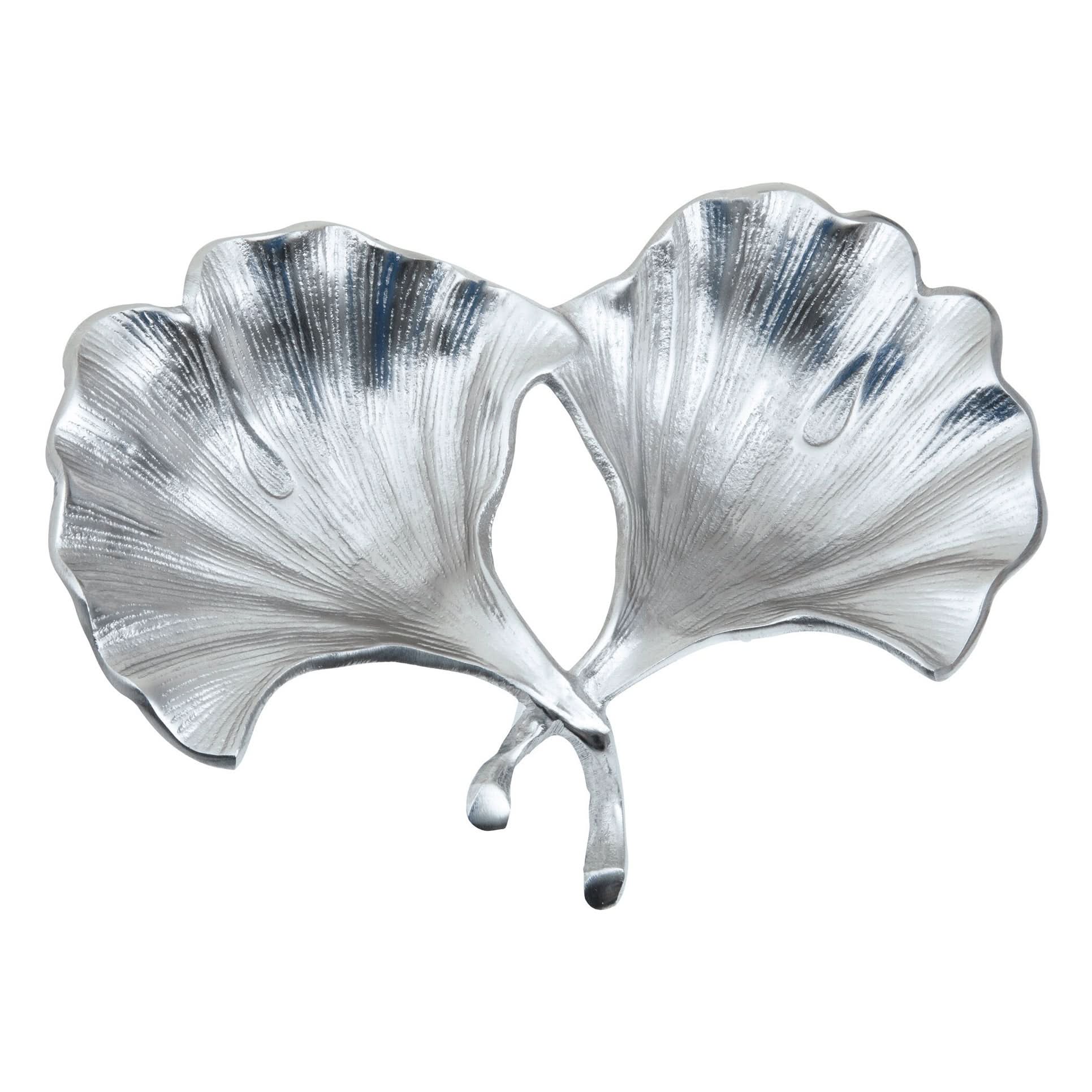 Prato Ginkgo Silver Finish Dish   Nicholas John Interiors