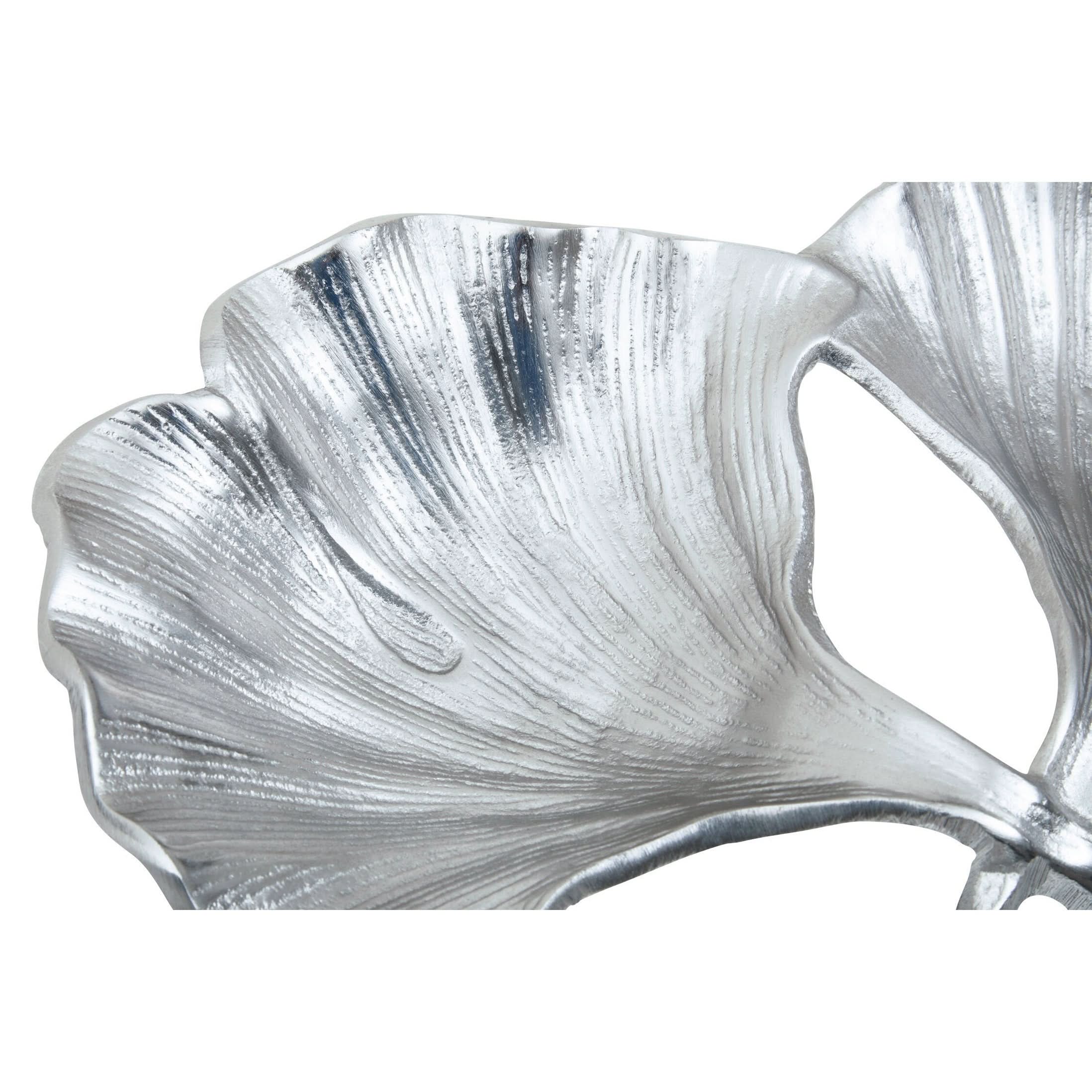 Prato Ginkgo Silver Finish Dish   Nicholas John Interiors