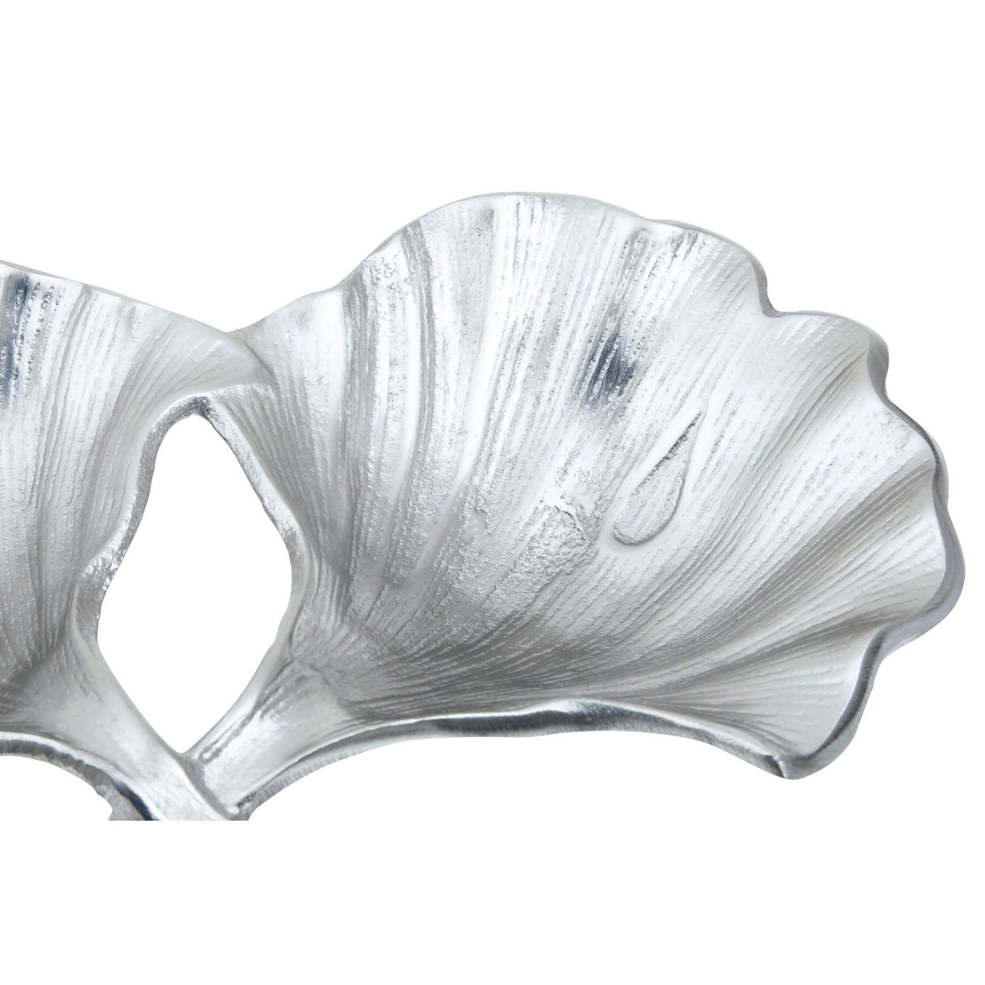 Prato Ginkgo Silver Finish Dish   Nicholas John Interiors