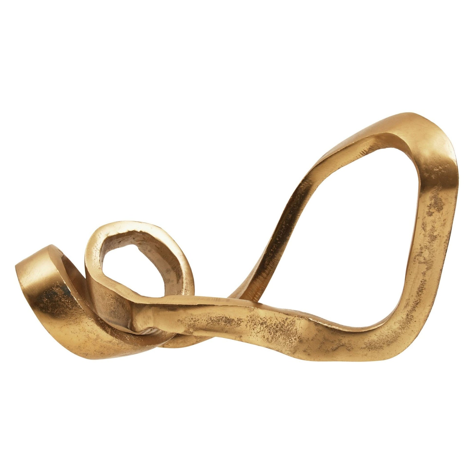 Prato Gold Finish Abstract Knot Sculpture   Nicholas John Interiors