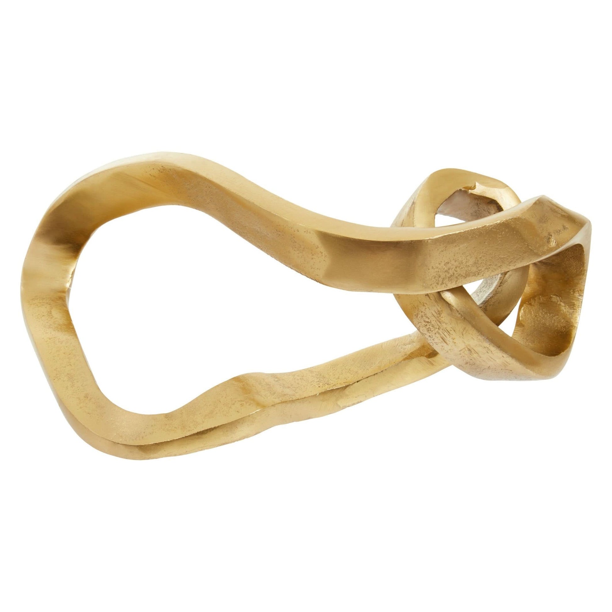 Prato Gold Finish Abstract Knot Sculpture   Nicholas John Interiors