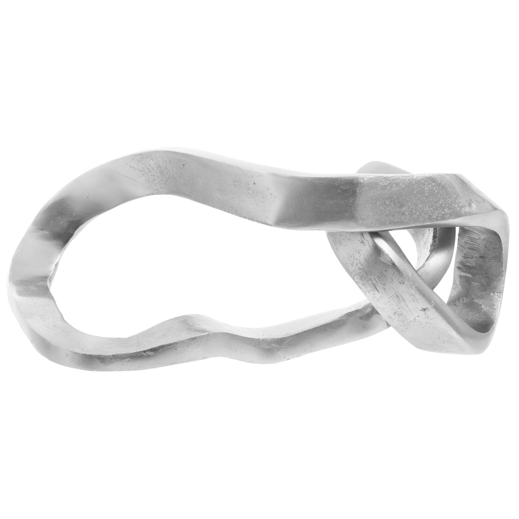 Prato Silver Finish Abstract Knot Sculpture   Nicholas John Interiors