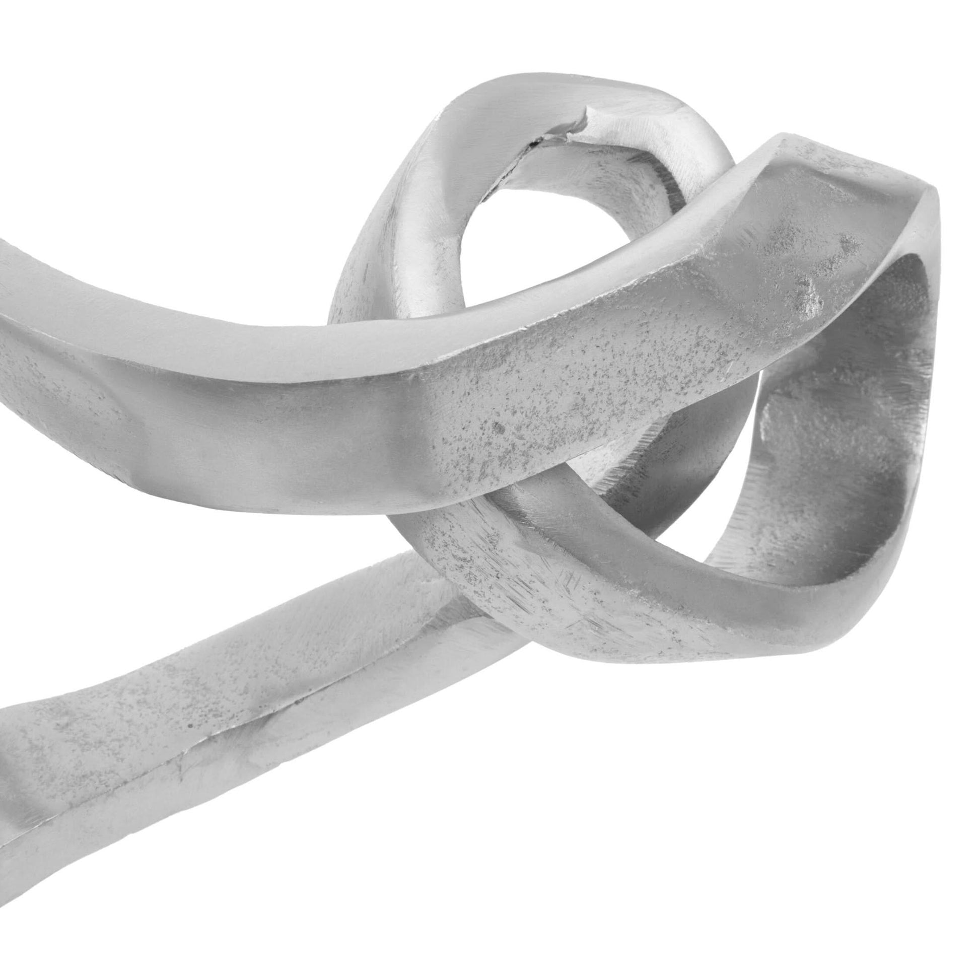 Prato Silver Finish Abstract Knot Sculpture   Nicholas John Interiors