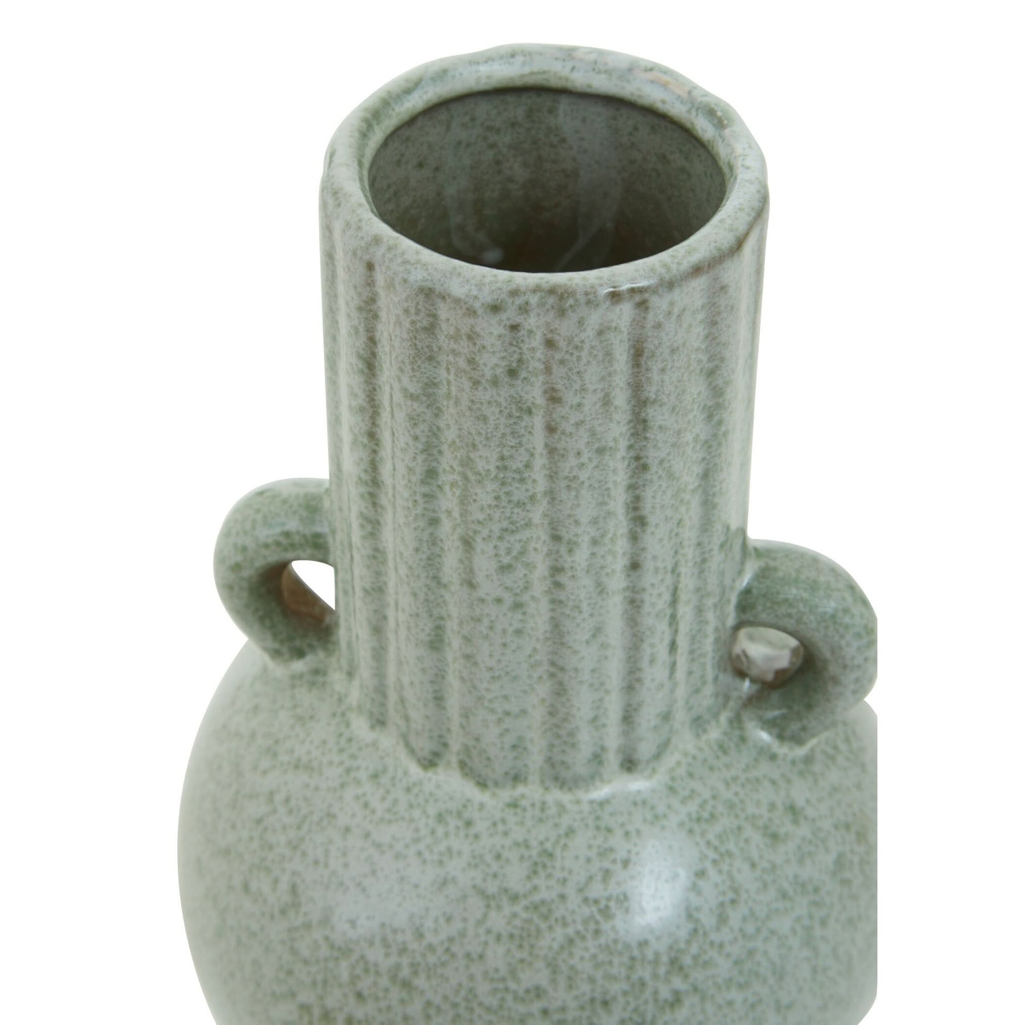 Calcita Small Speckled Green Vase   Nicholas John Interiors