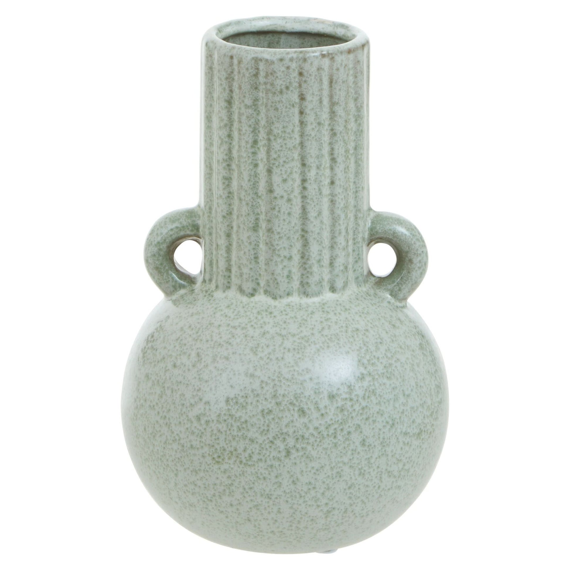 Calcita Small Speckled Green Vase   Nicholas John Interiors