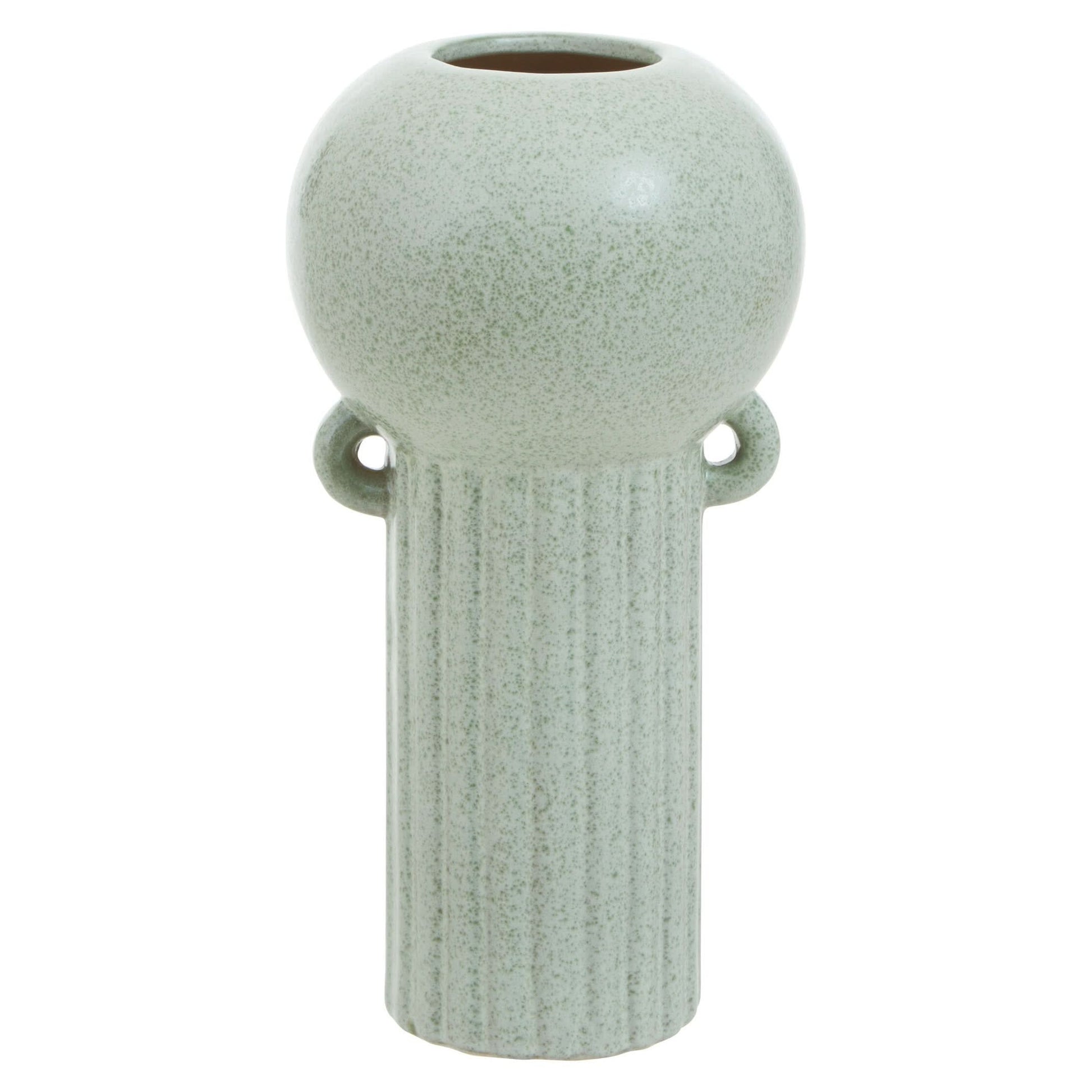 Calcita Large Speckled Green Vase   Nicholas John Interiors