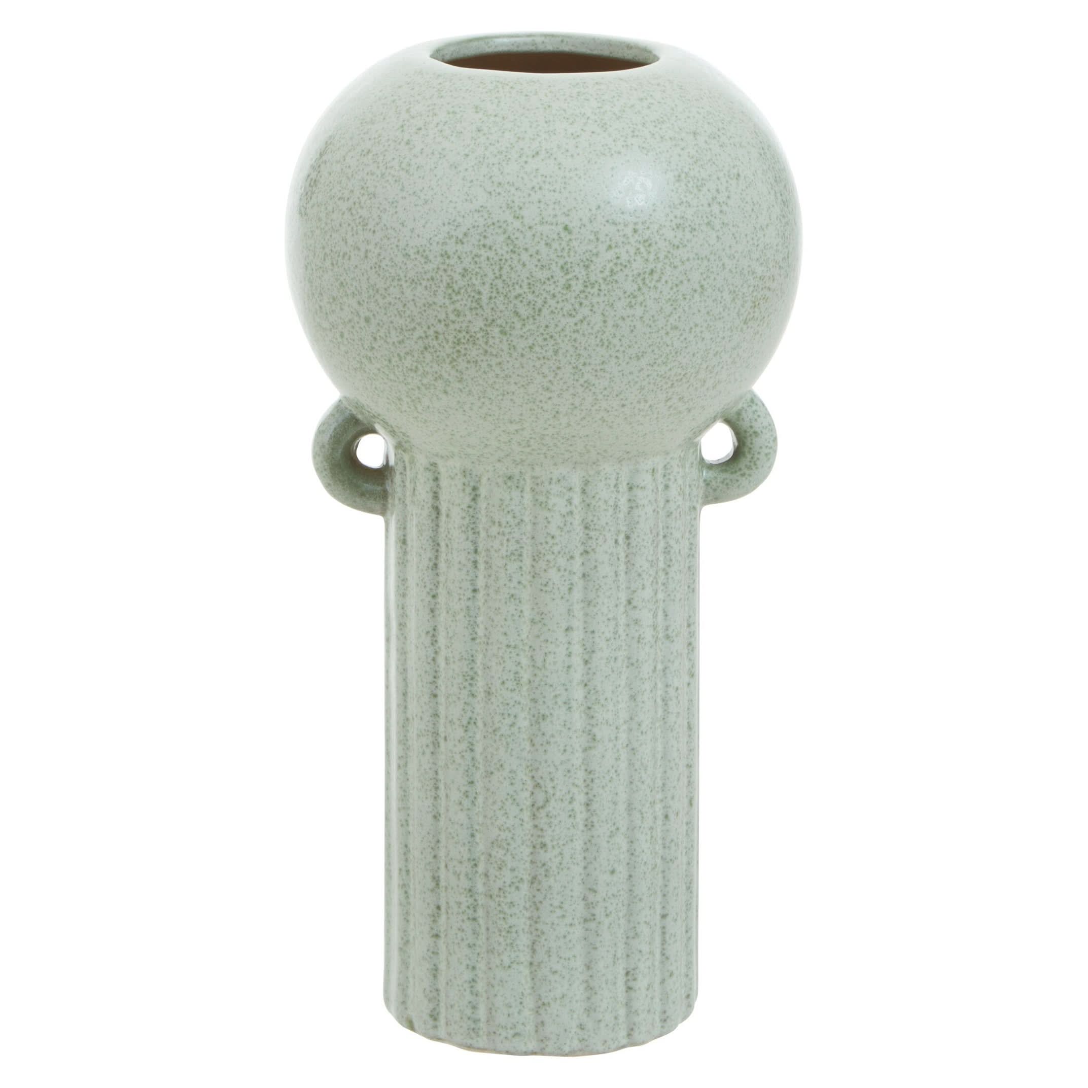 Calcita Large Speckled Green Vase   Nicholas John Interiors