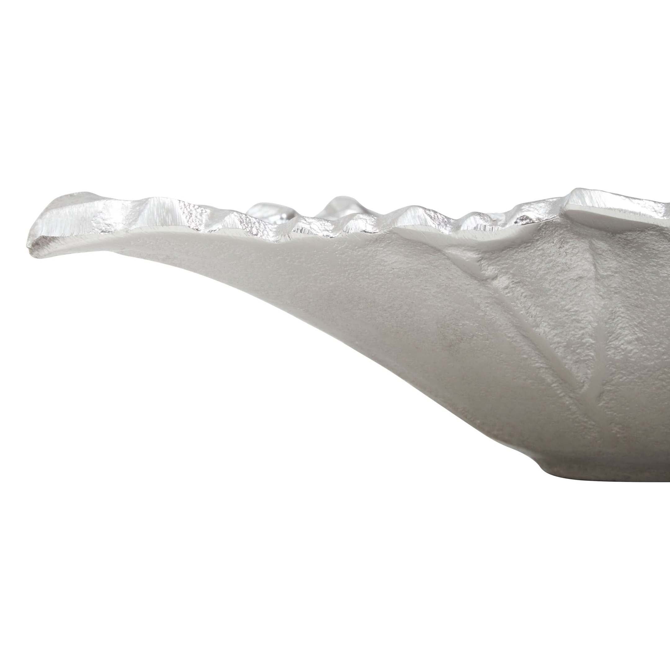 Prato Silver Finish Leaf Dish   Nicholas John Interiors