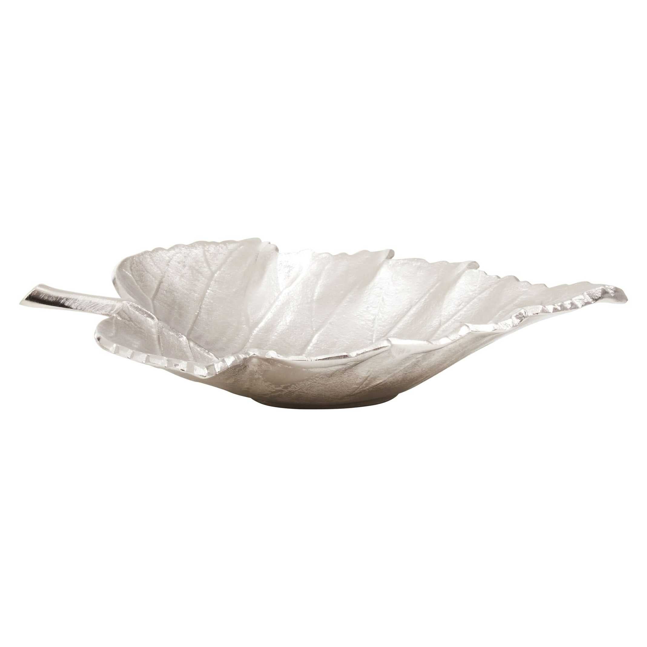 Prato Silver Finish Leaf Dish   Nicholas John Interiors