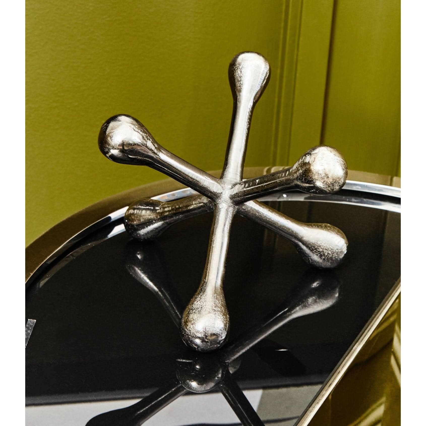 Prato Silver Finish Jack Sculpture   Nicholas John Interiors