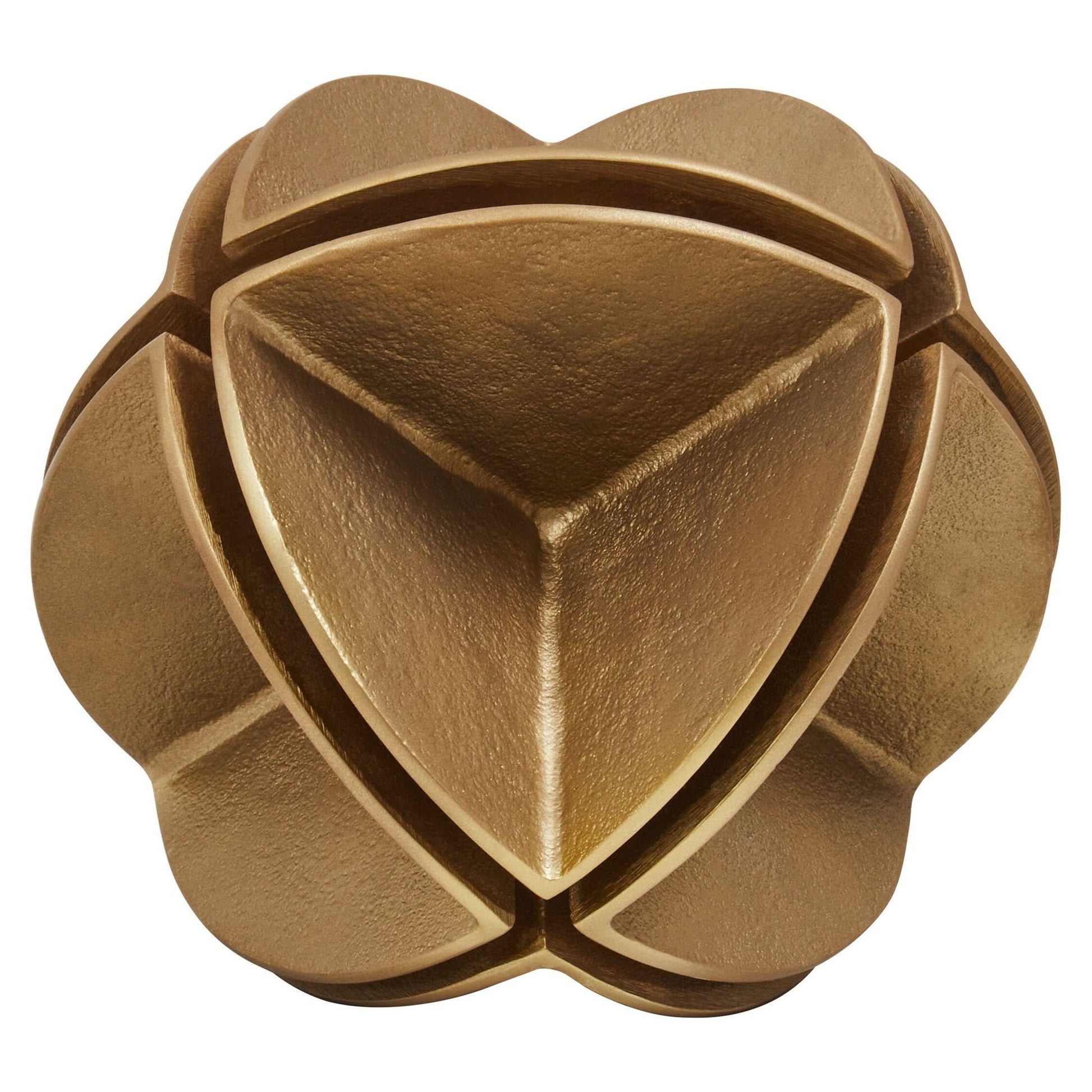 Prato Brass Finish Segmented Spherical Sculpture   Nicholas John Interiors