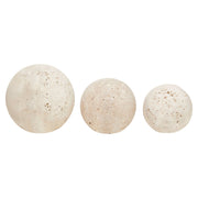 Tibor Travertine Set of 3 Deco Balls   Nicholas John Interiors