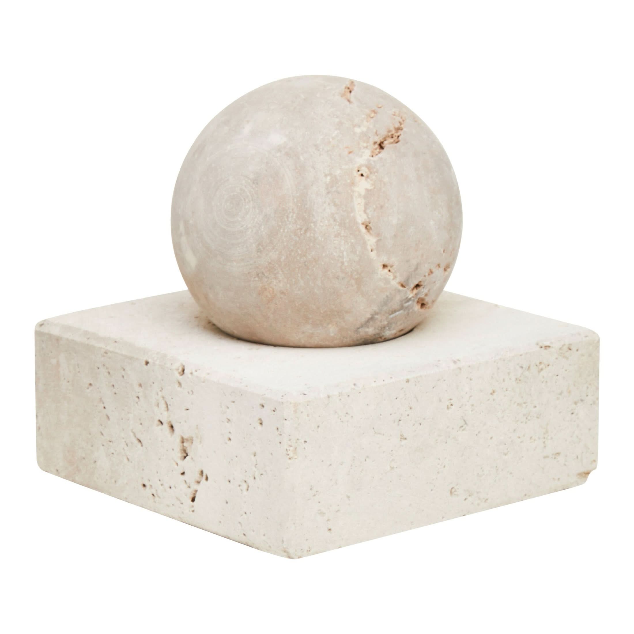 Tibor Travertine Sculpture   Nicholas John Interiors
